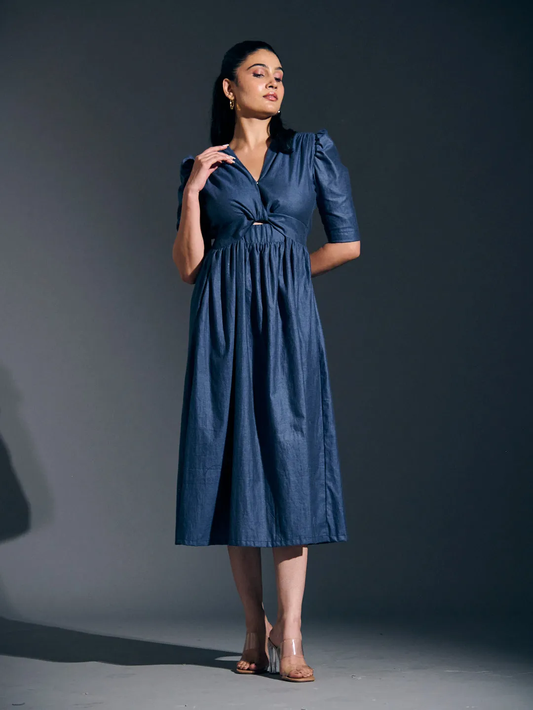 TWIST DETAIL MAXI DRESS