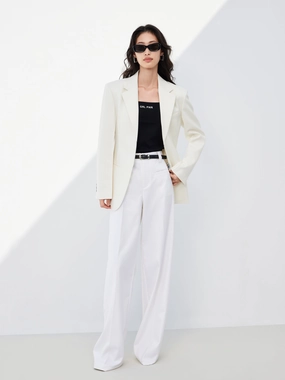 Two Way Zipper Tailored Blazer