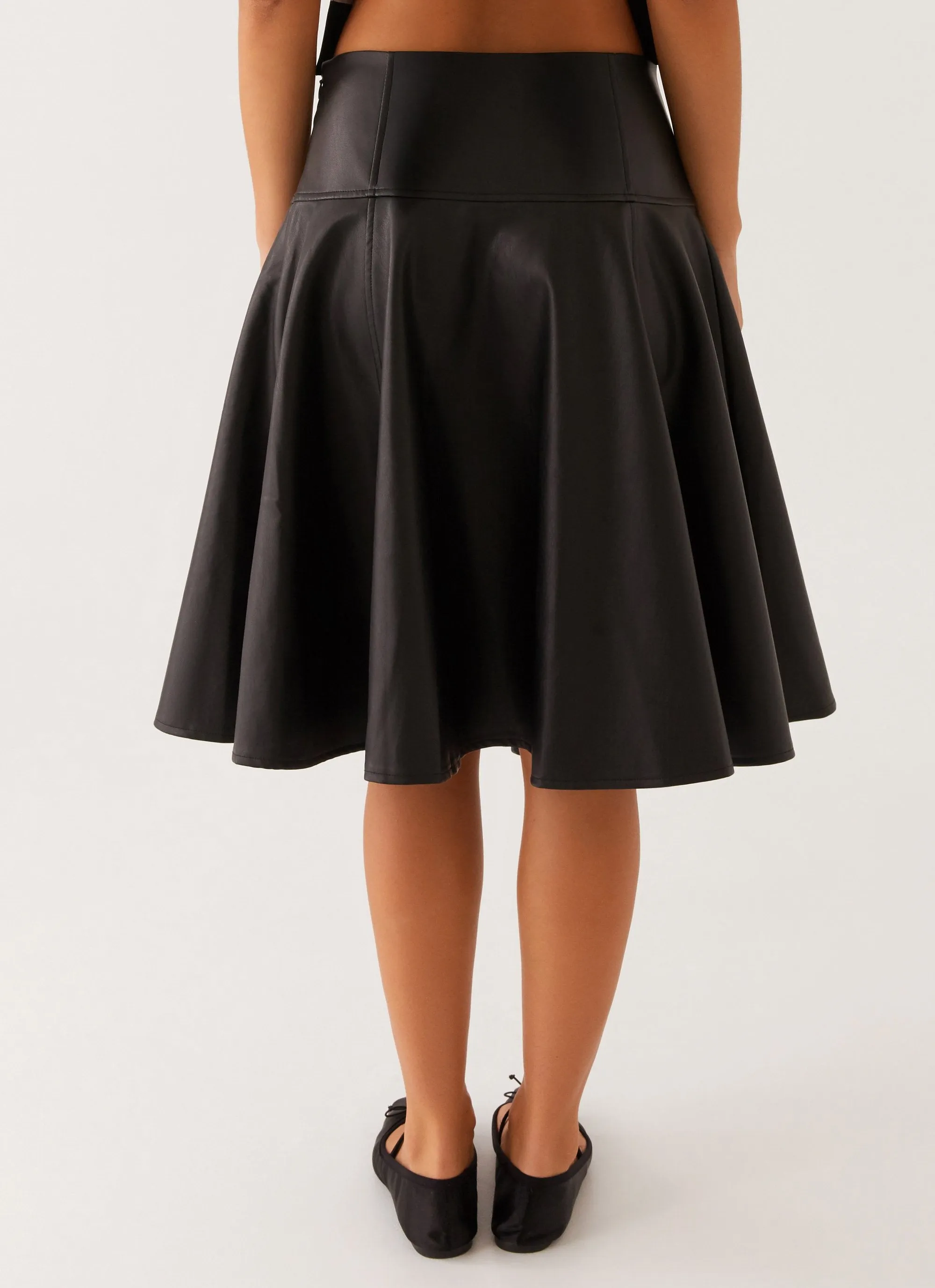 Versatile Fit Tyler Midi Skirt - Black