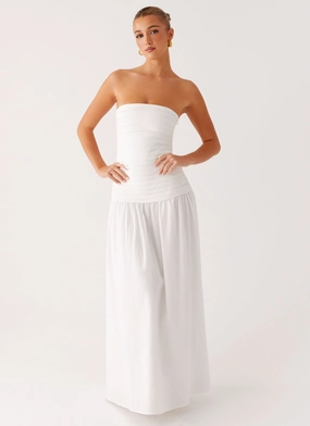 Tyrah Maxi Dress - White Shape Retention