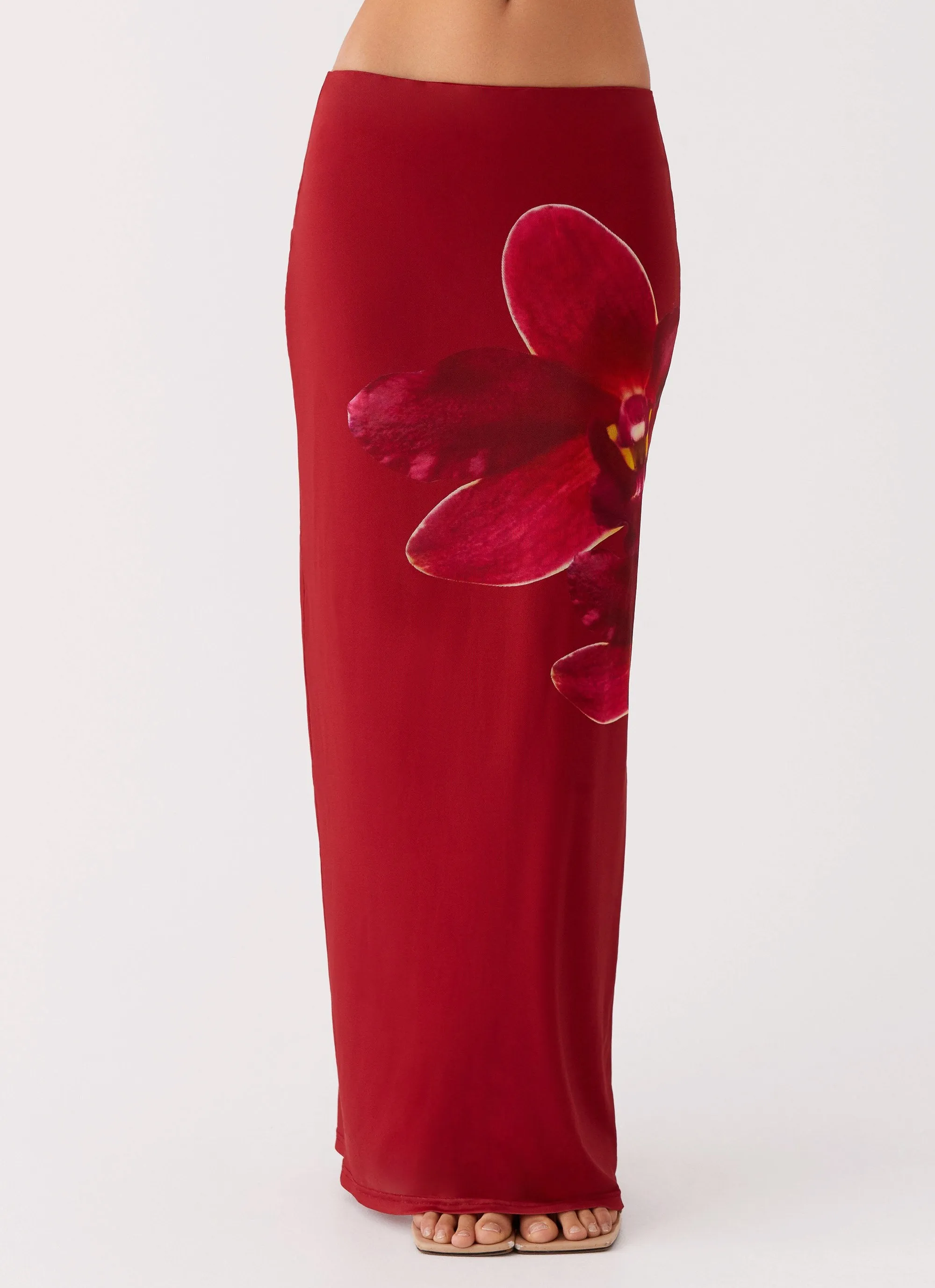 Waiting For Dawn Mesh Maxi Skirt - Rosa Comfort Fit Craftsmanship Focus