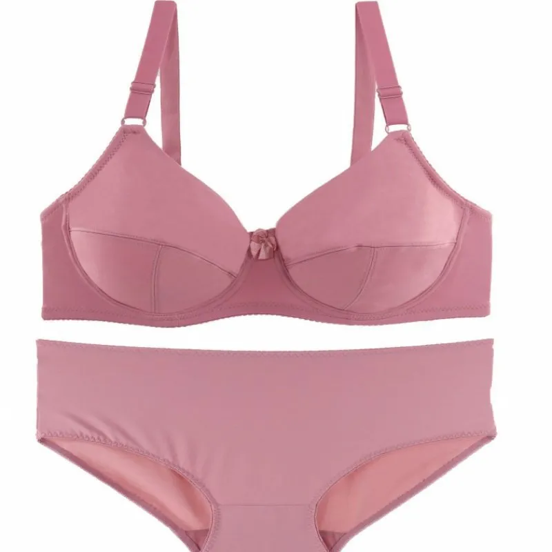 Ultra-thin Bra Suits Fat Lady Briefs Set