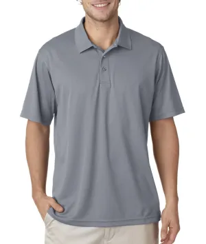 ultraclub men's cool & dry mesh pique polo - silver (5xl)