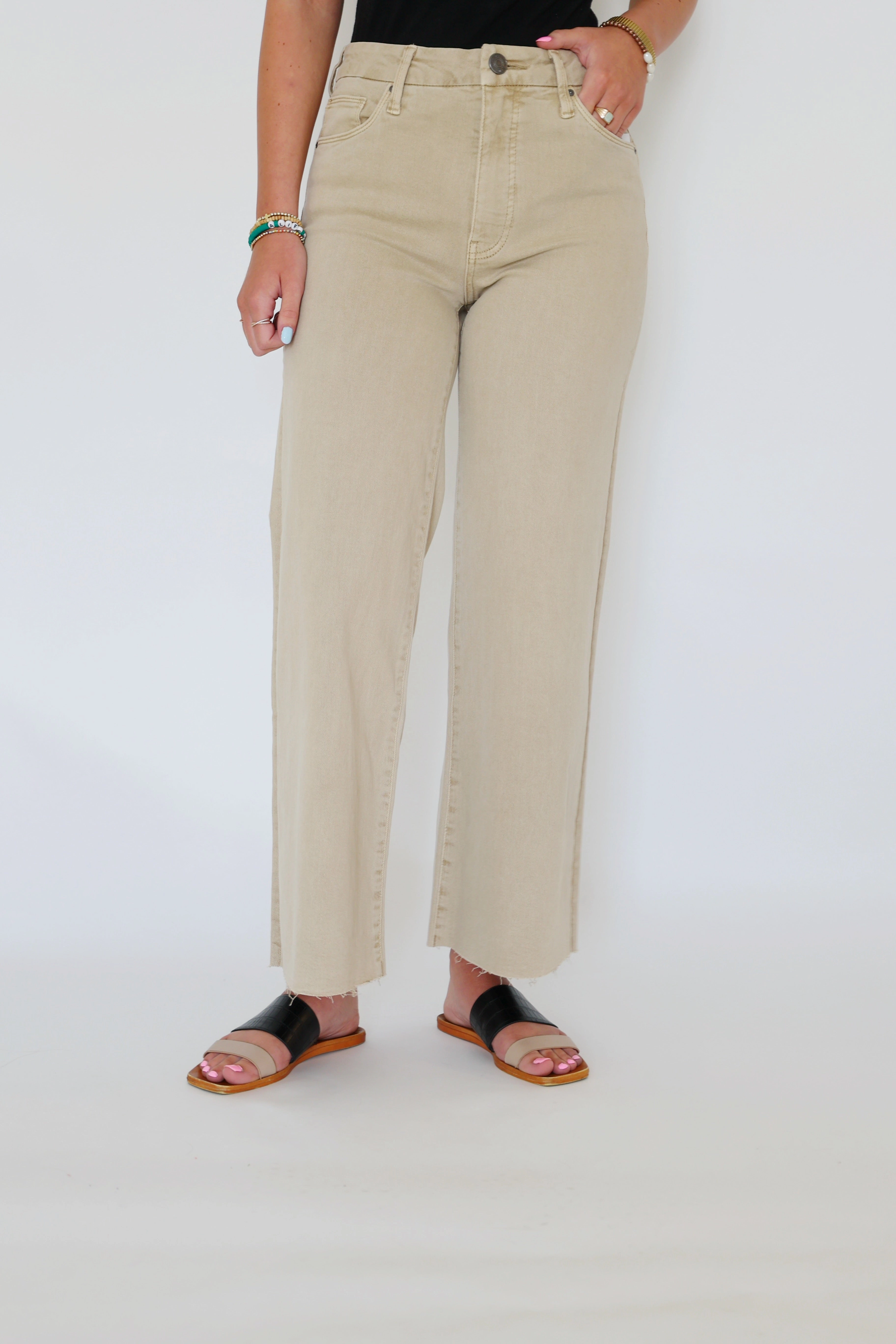 Relaxed Dress Meg High Rise Fab Ab- Biscuit