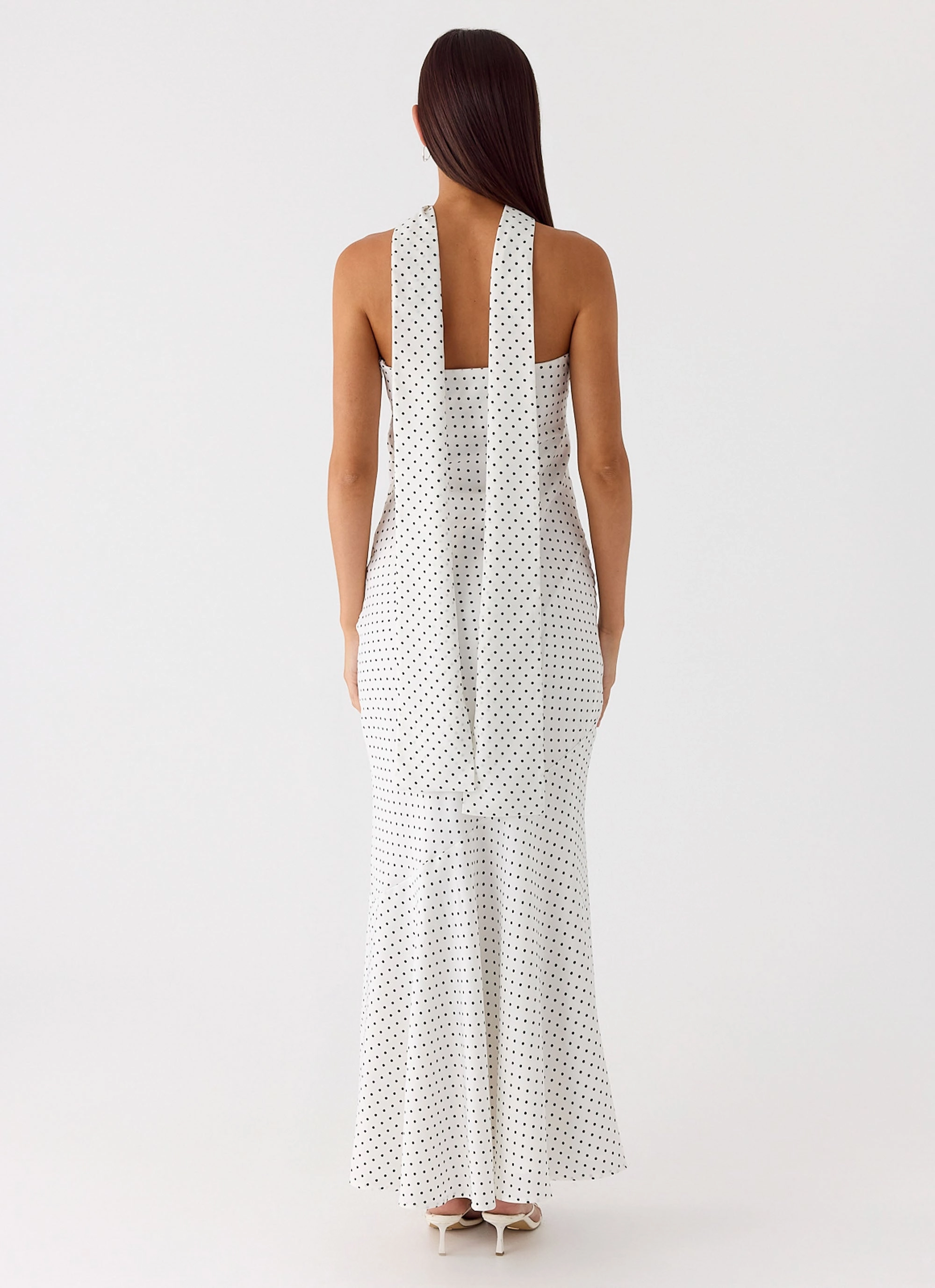 Garden Fresh Perfect Fit Wear Under The Pagoda Maxi Dress - White Polkadot