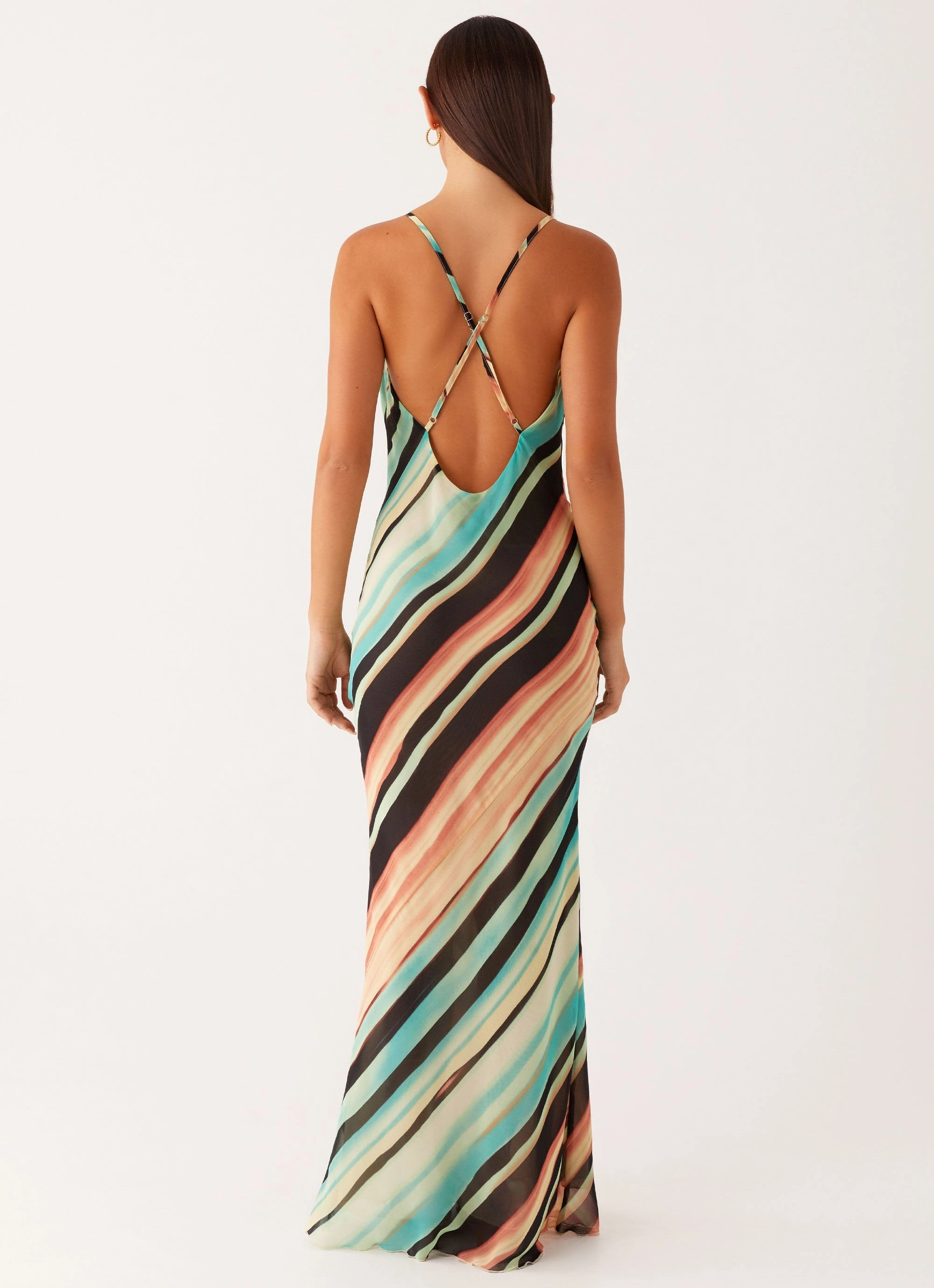 Never Knew Maxi Dress - Stripe sophisticated appearance Fresh Glow