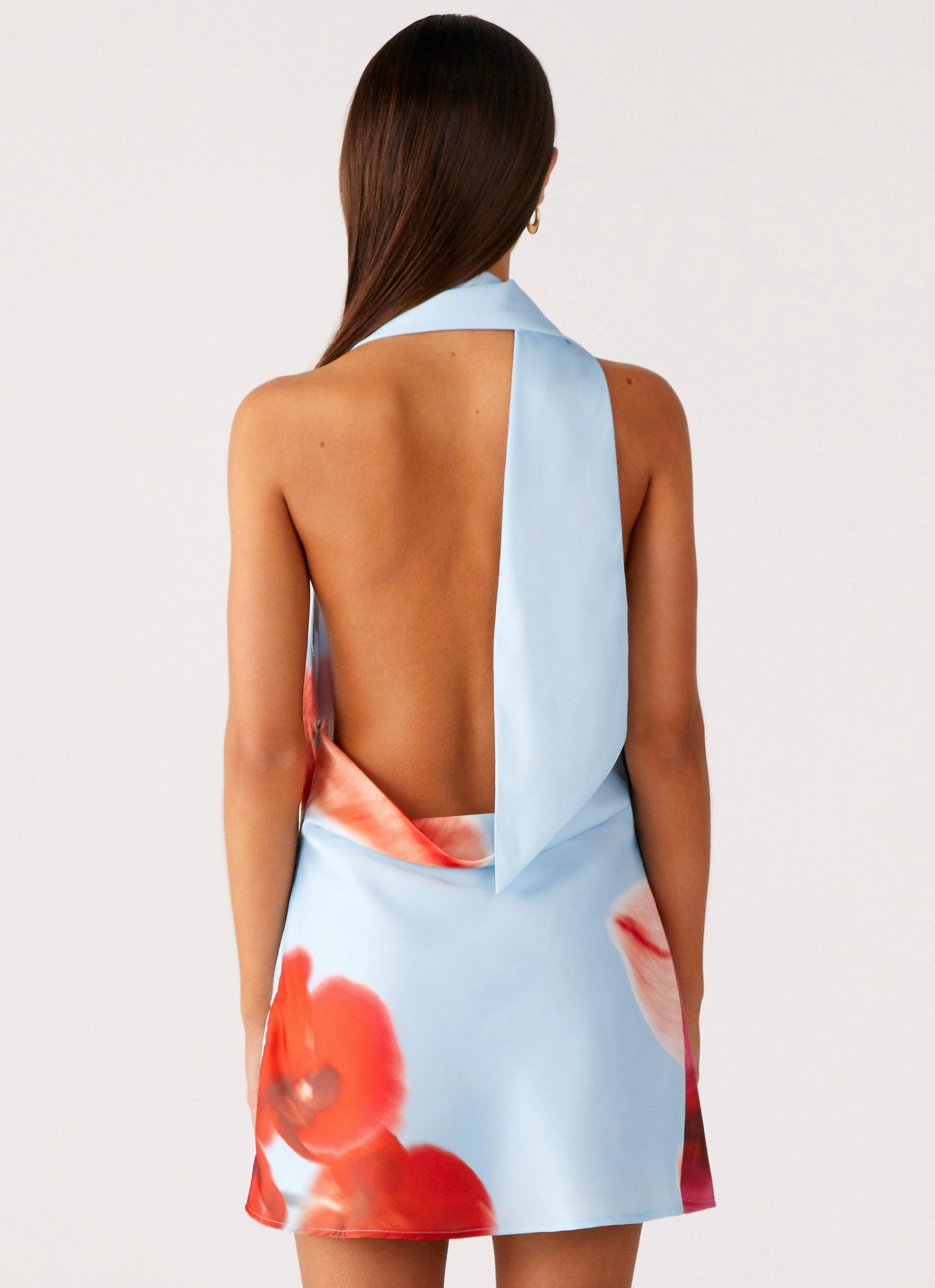 Layered Movement Statement Mood Heidi Mini Dress - Turquoise Bloom