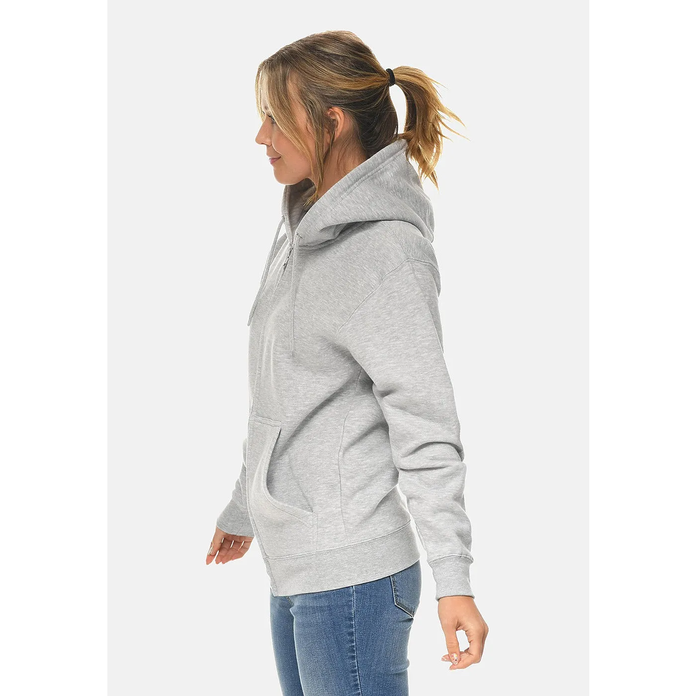Unisex Grey Zip Up hoodie
