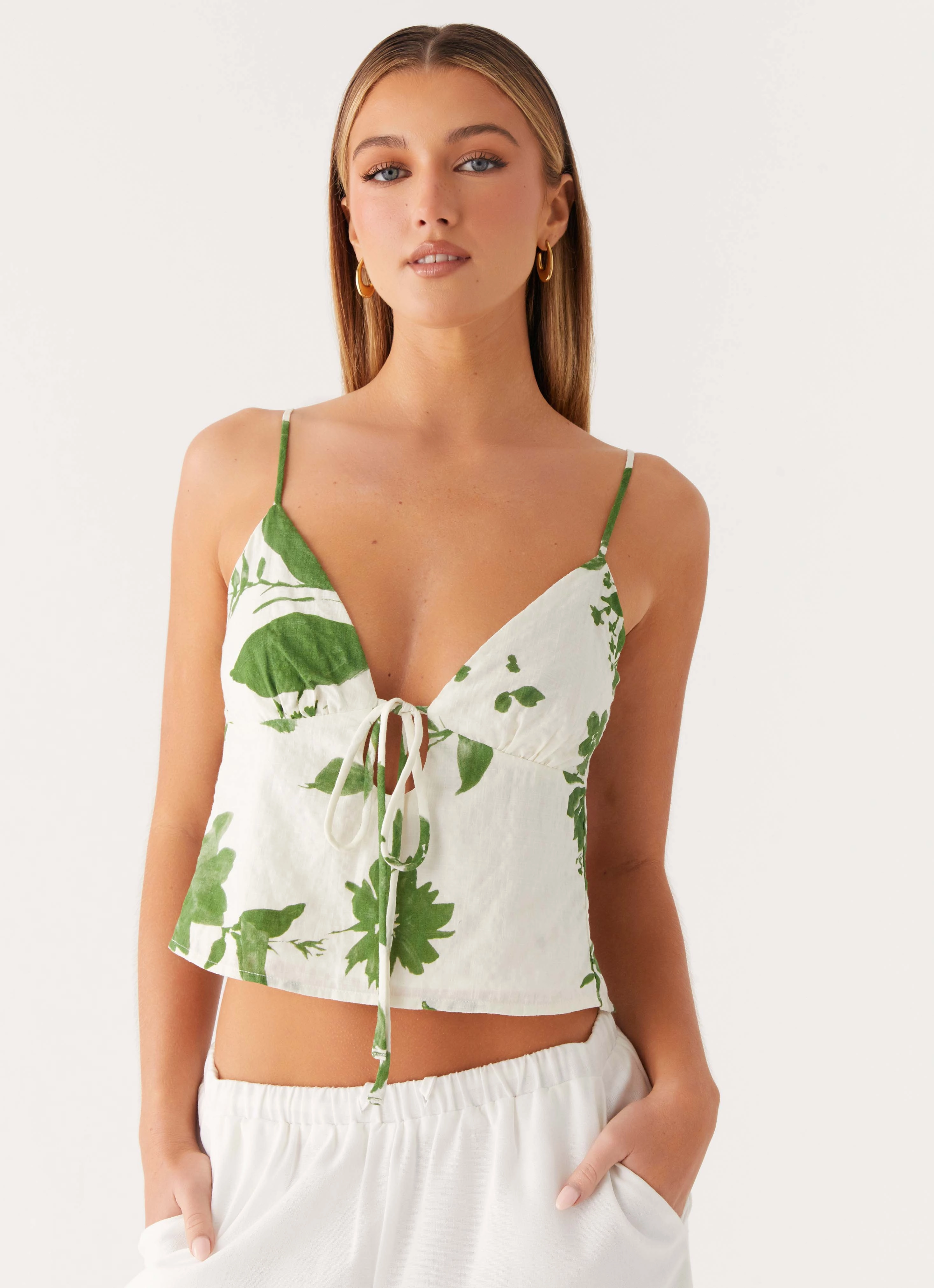 Faela Cami Top - Verdant Bloom Active Wear
