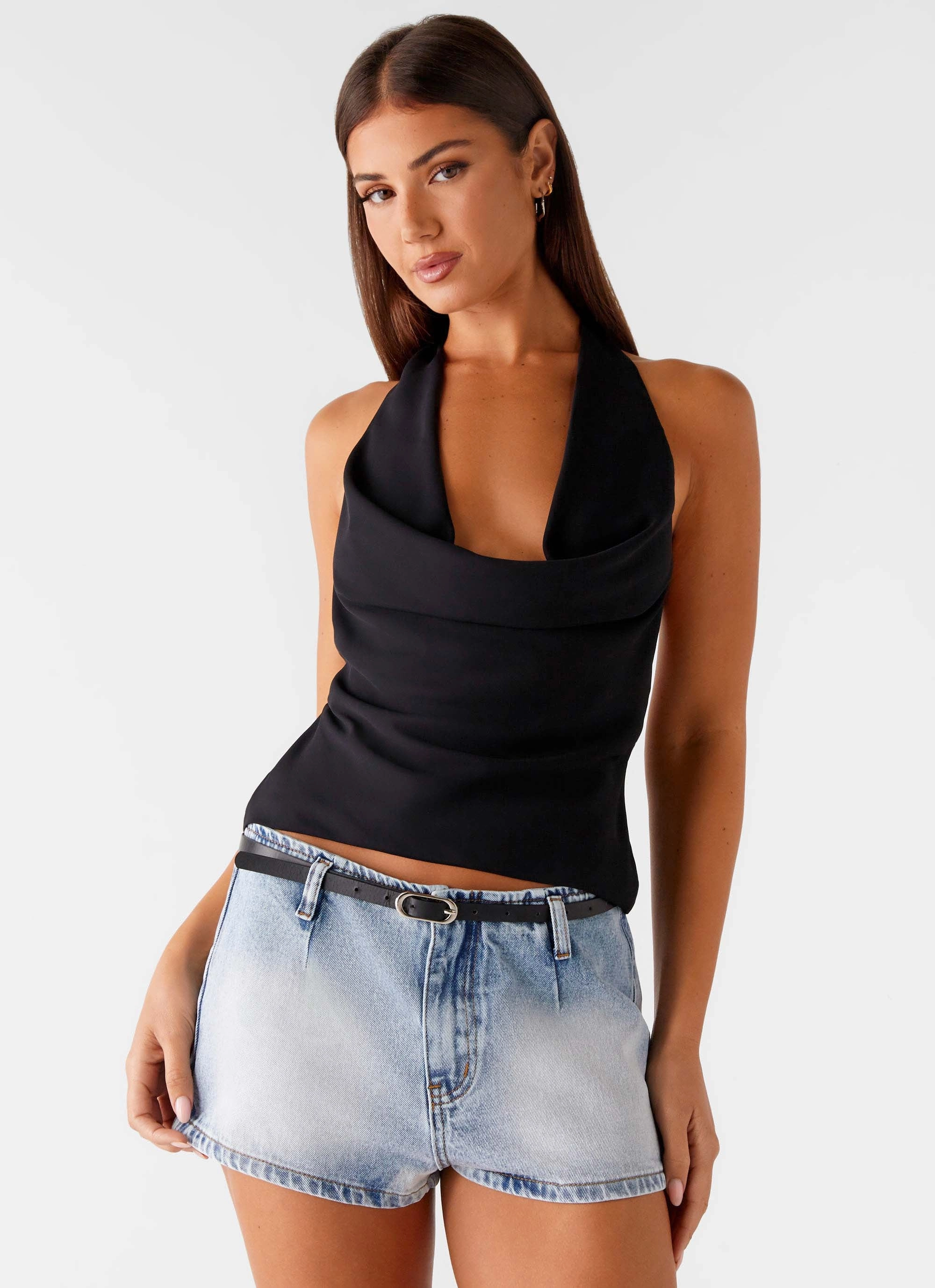 Unreal Denim Mini Shorts - Bleached Blue PermeableCloth Work Flex