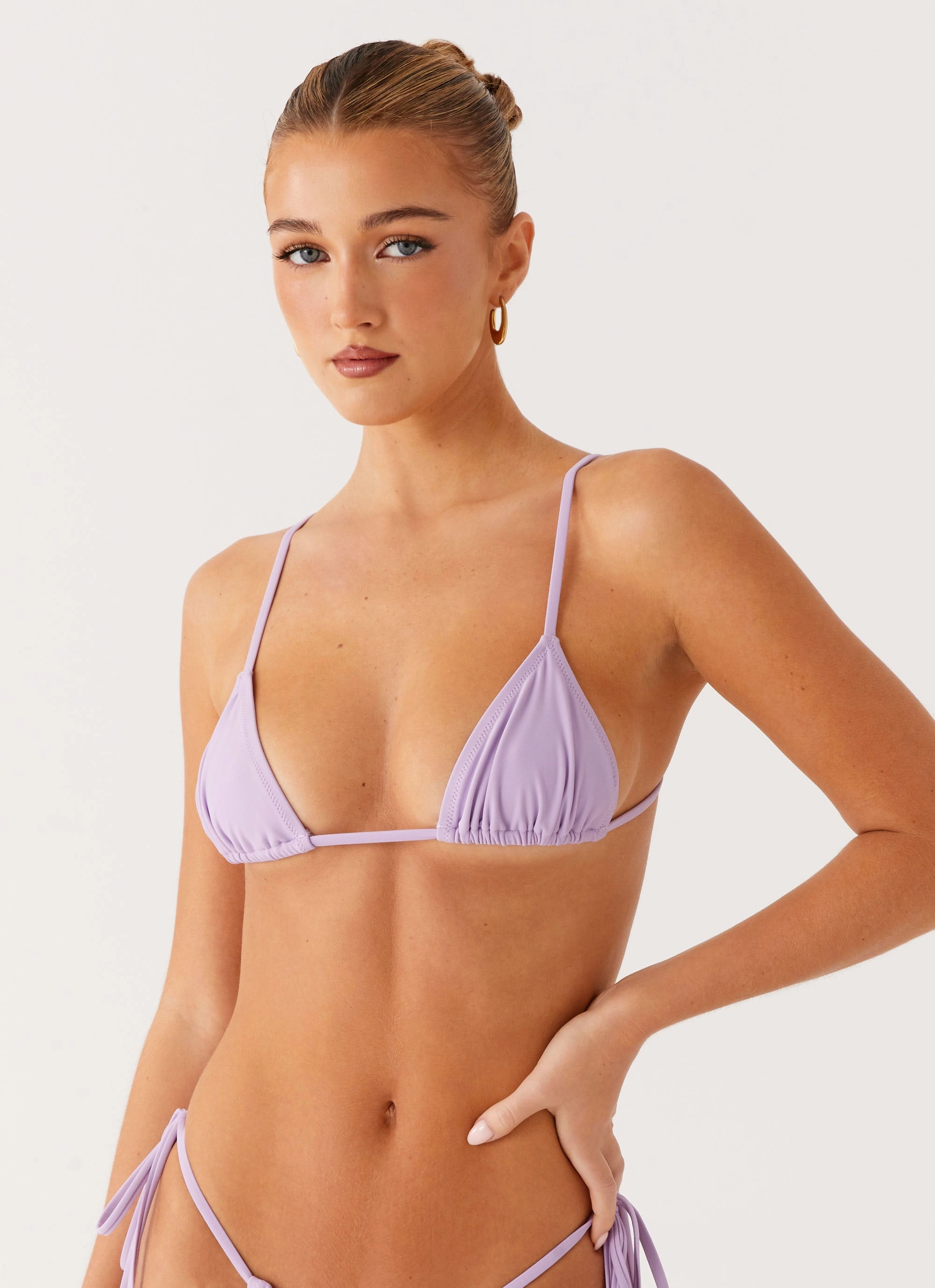 Calista Bikini Top - Lavender Built In Shorts