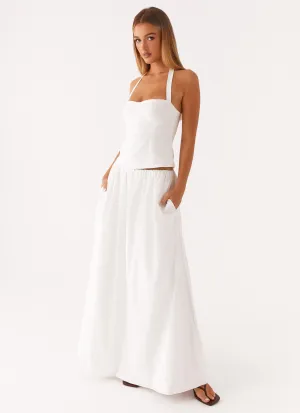 Runway Inspired Cheryl Maxi Skirt - White