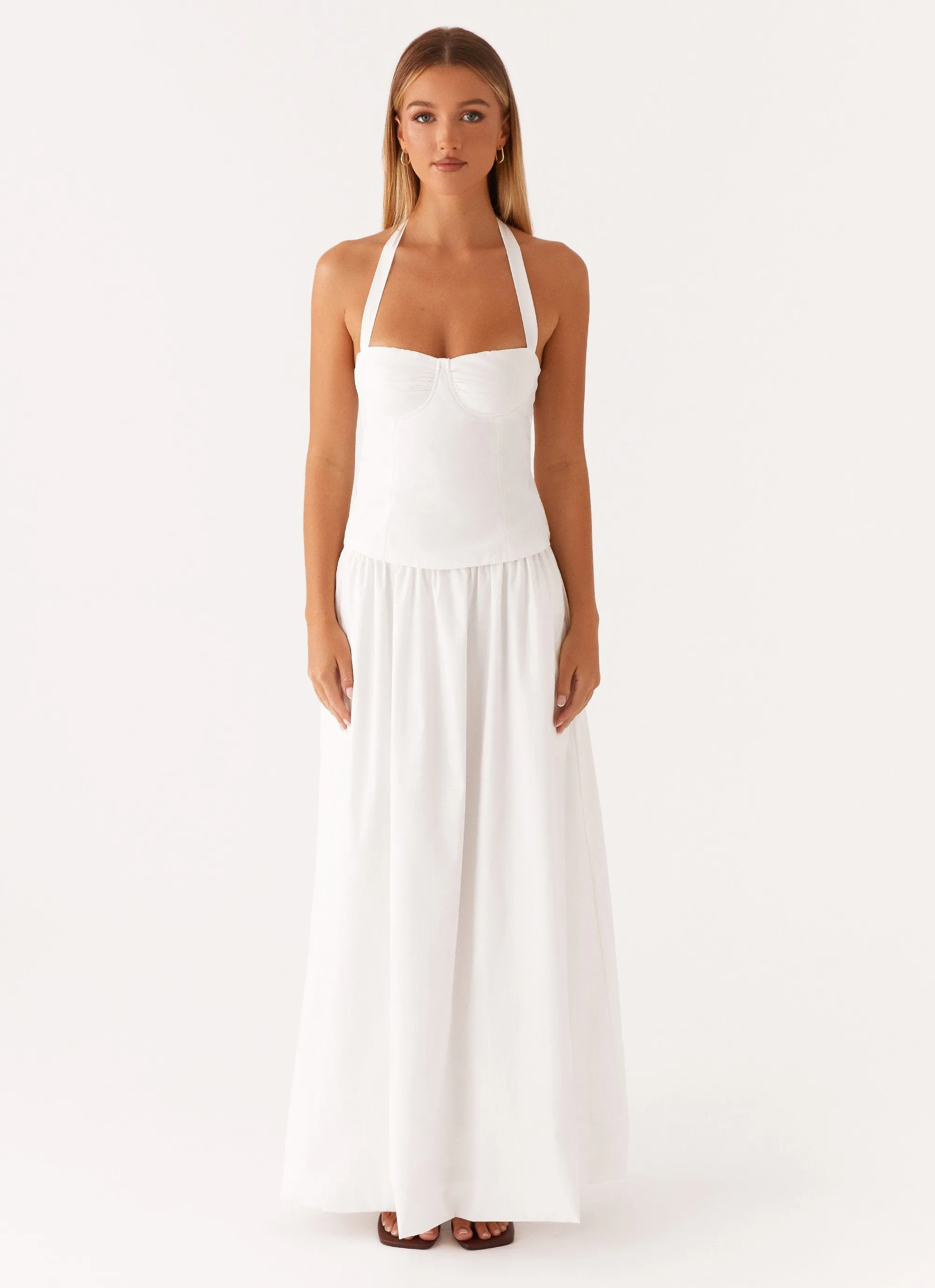 Cheryl Maxi Skirt - White Quick Fit