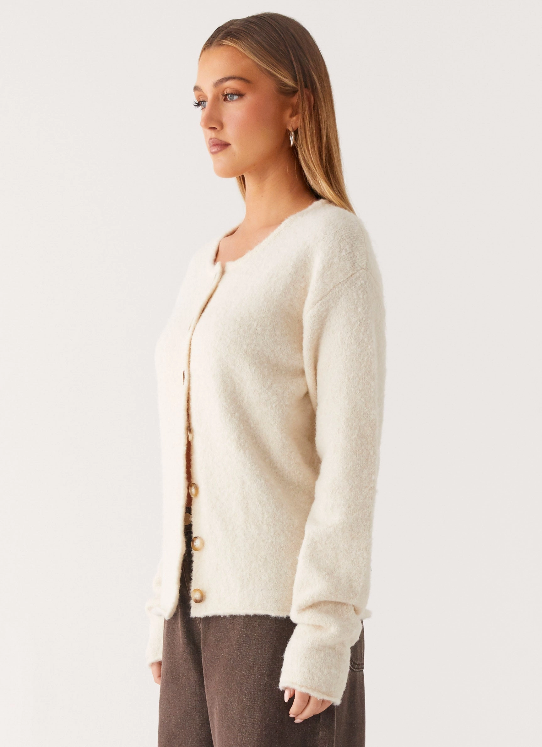 ZeroWaste Pattern Wear Resistant Edge Vera Knit Cardigan - Ivory