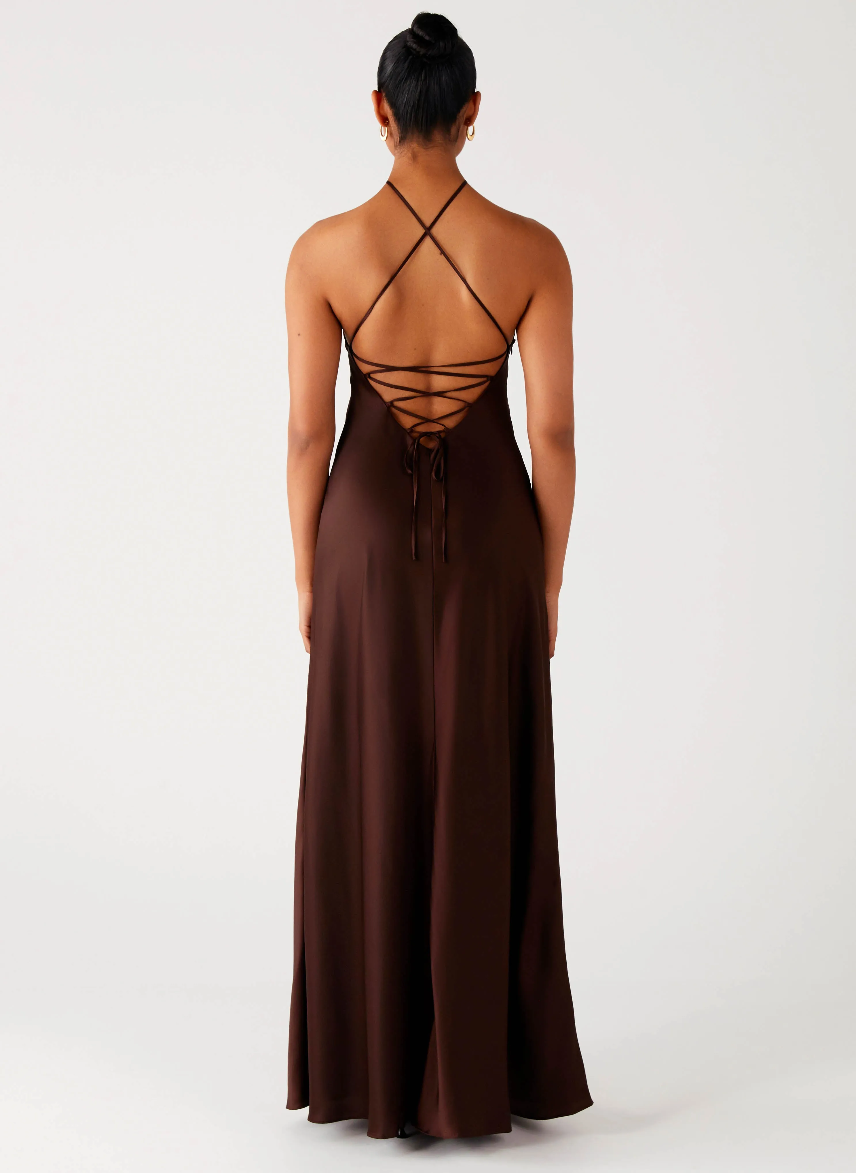 Tulama Maxi Dress - Chocolate Smooth Cotton Blend