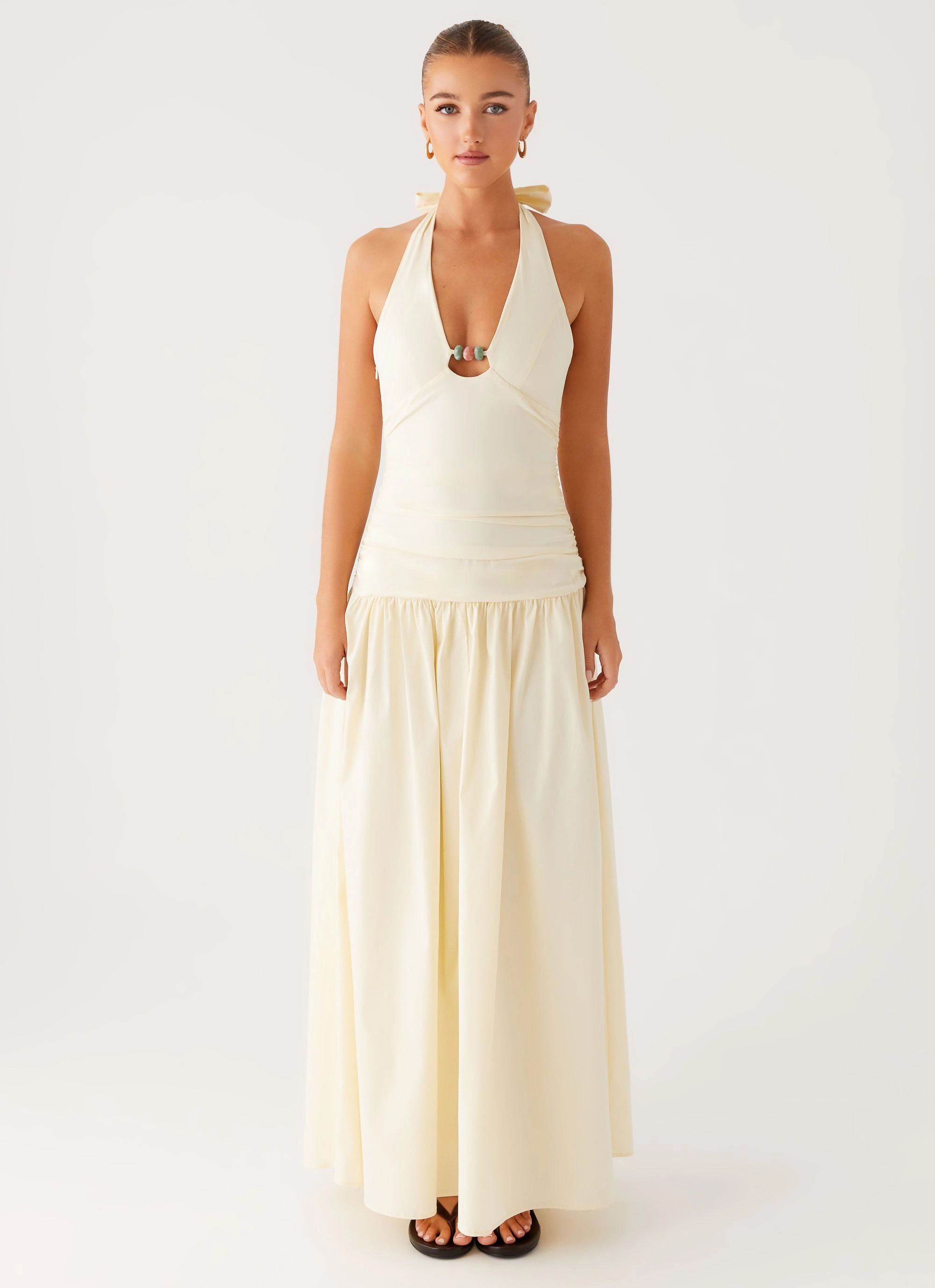 Texture Edge Work-to-Play Wear Val Maxi Dress - Lemon