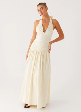 Val Maxi Dress - Lemon Special occasion wear Fall Ready Chic Look Val Maxi Dress - Lemon