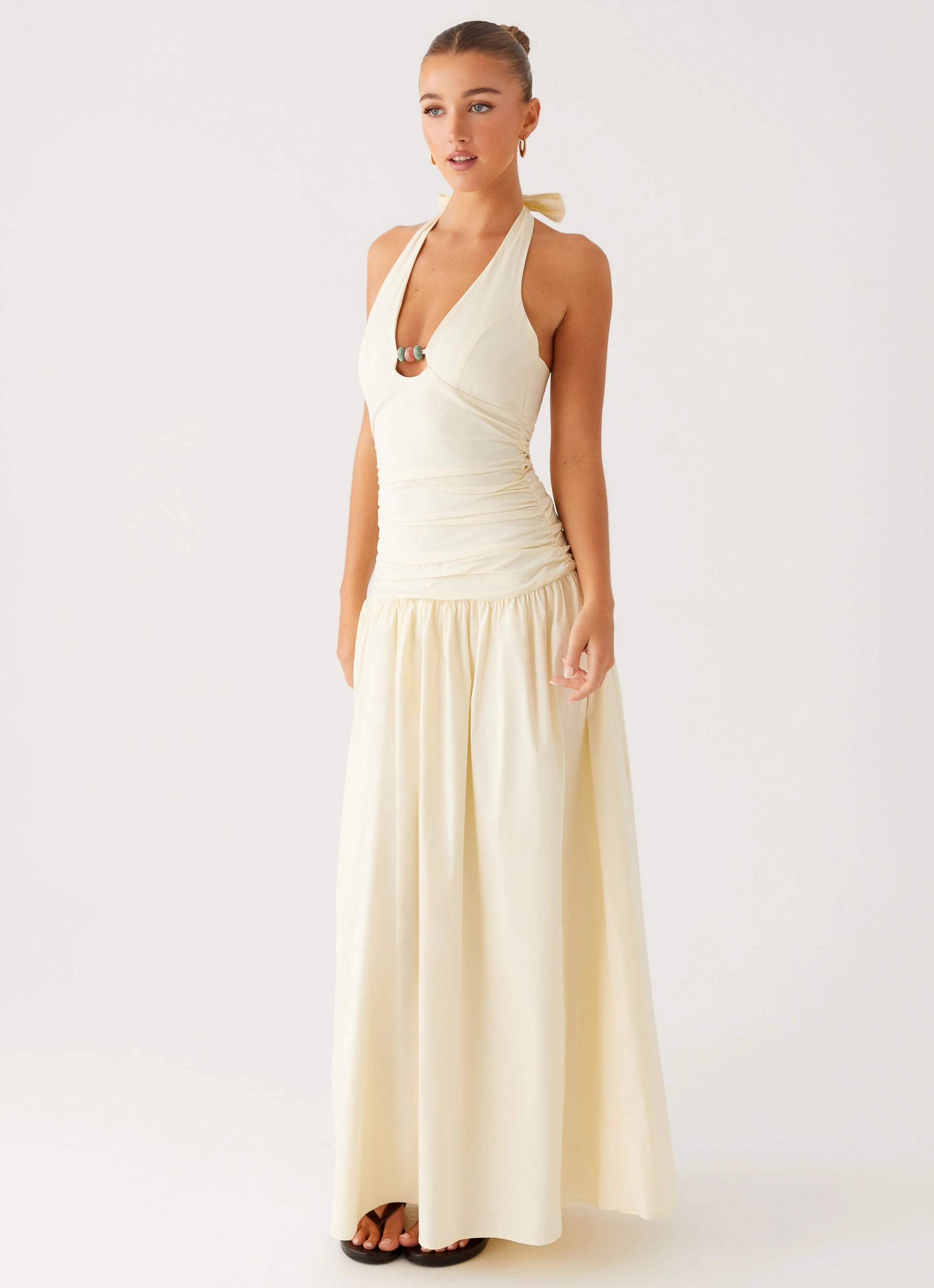 Texture Rich Val Maxi Dress - Lemon