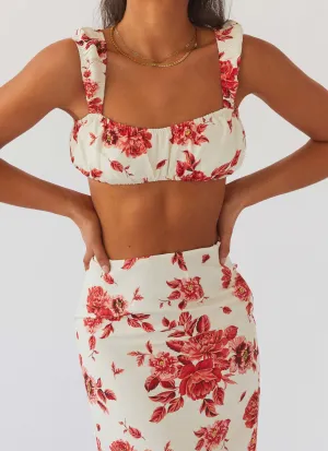 Valencia Villa Bralet Top - Rosa Floria Low Profile Seaming