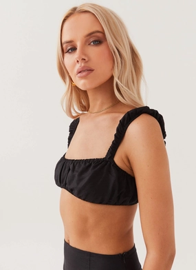 LightweightDesign Odor Control Technology Valencia Villa Bralet Top - Black