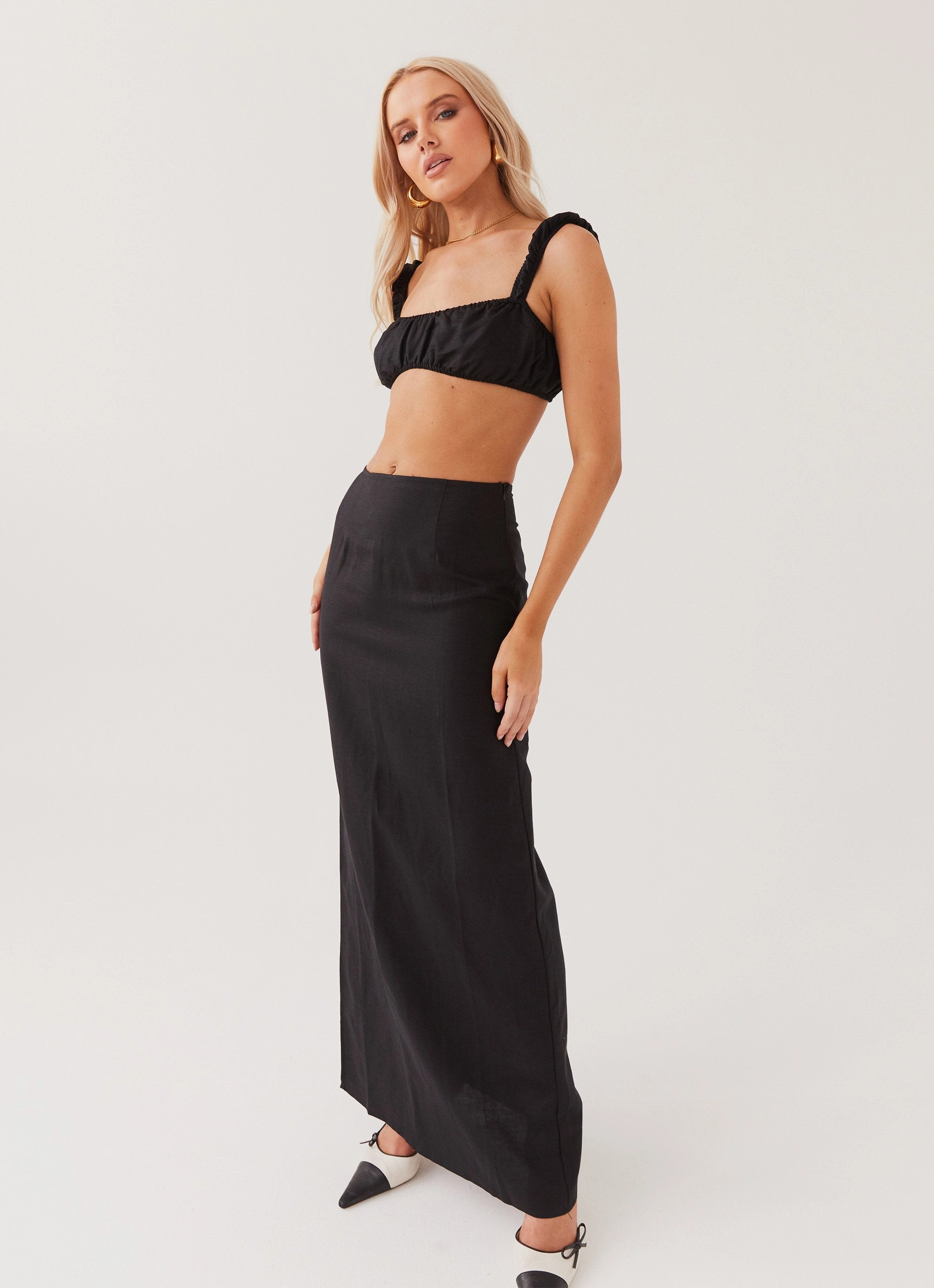 Valencia Villa Bralet Top - Black LightReflectiveTrim