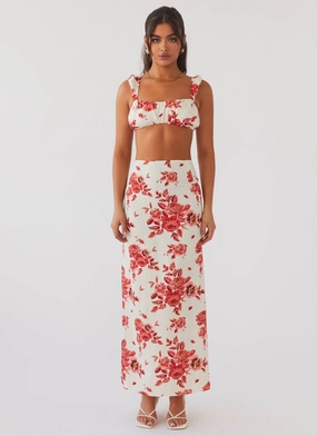 Comfort Focused Design Wind Shield Valencia Villa Maxi Skirt - Rosa Floria