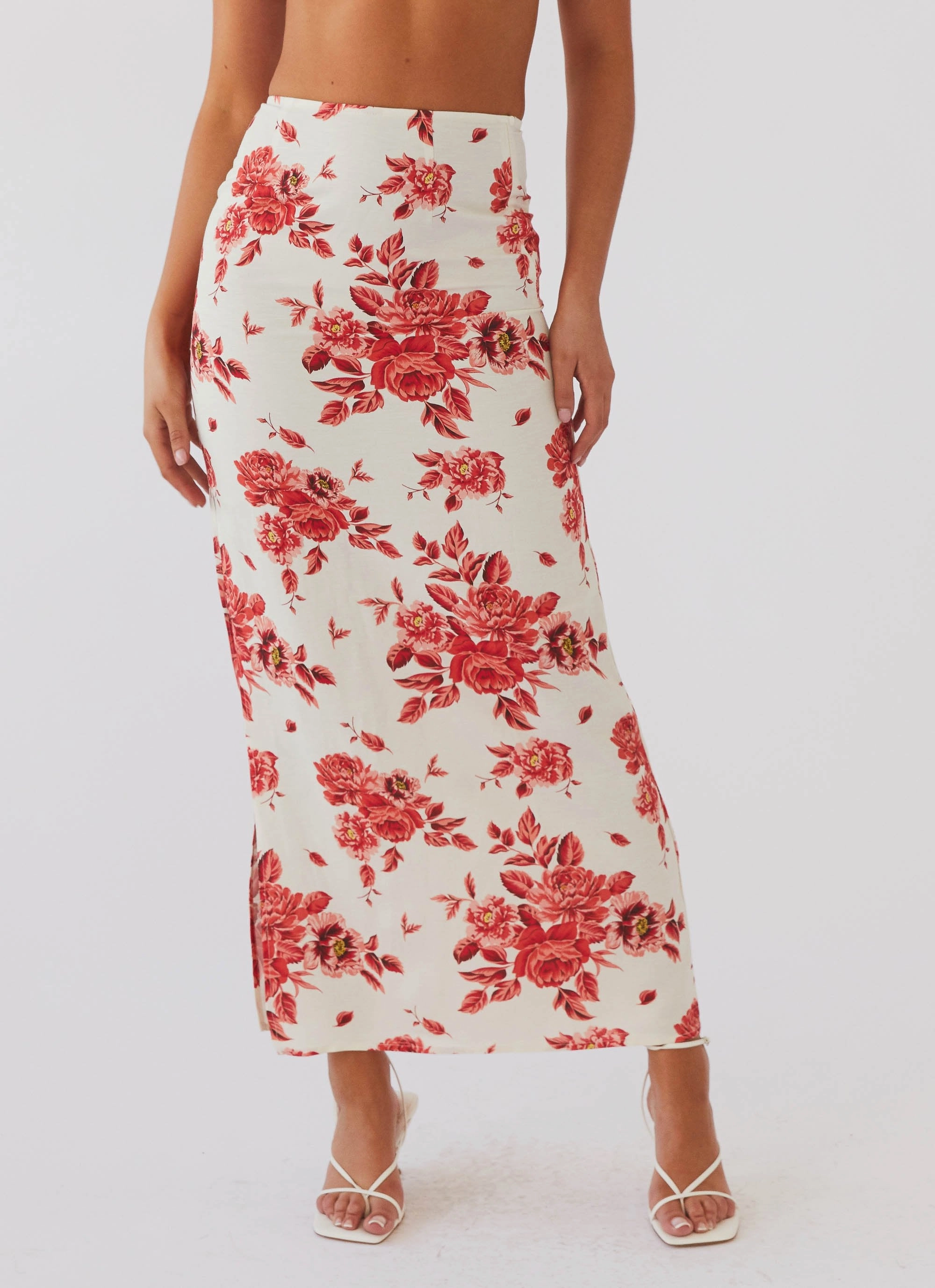 Teflon Coated Valencia Villa Maxi Skirt - Rosa Floria