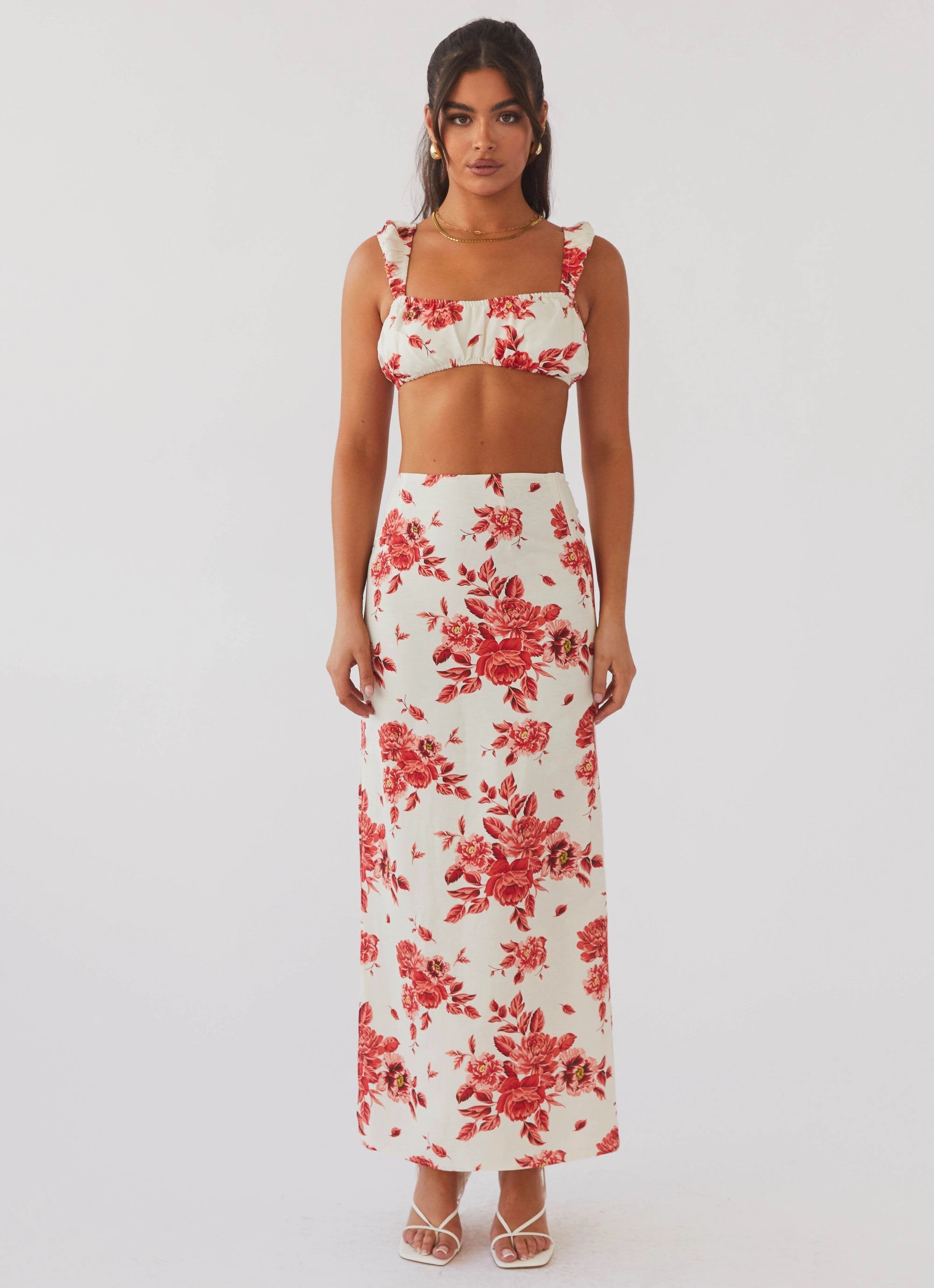 Comfort Focused Design Wind Shield Valencia Villa Maxi Skirt - Rosa Floria