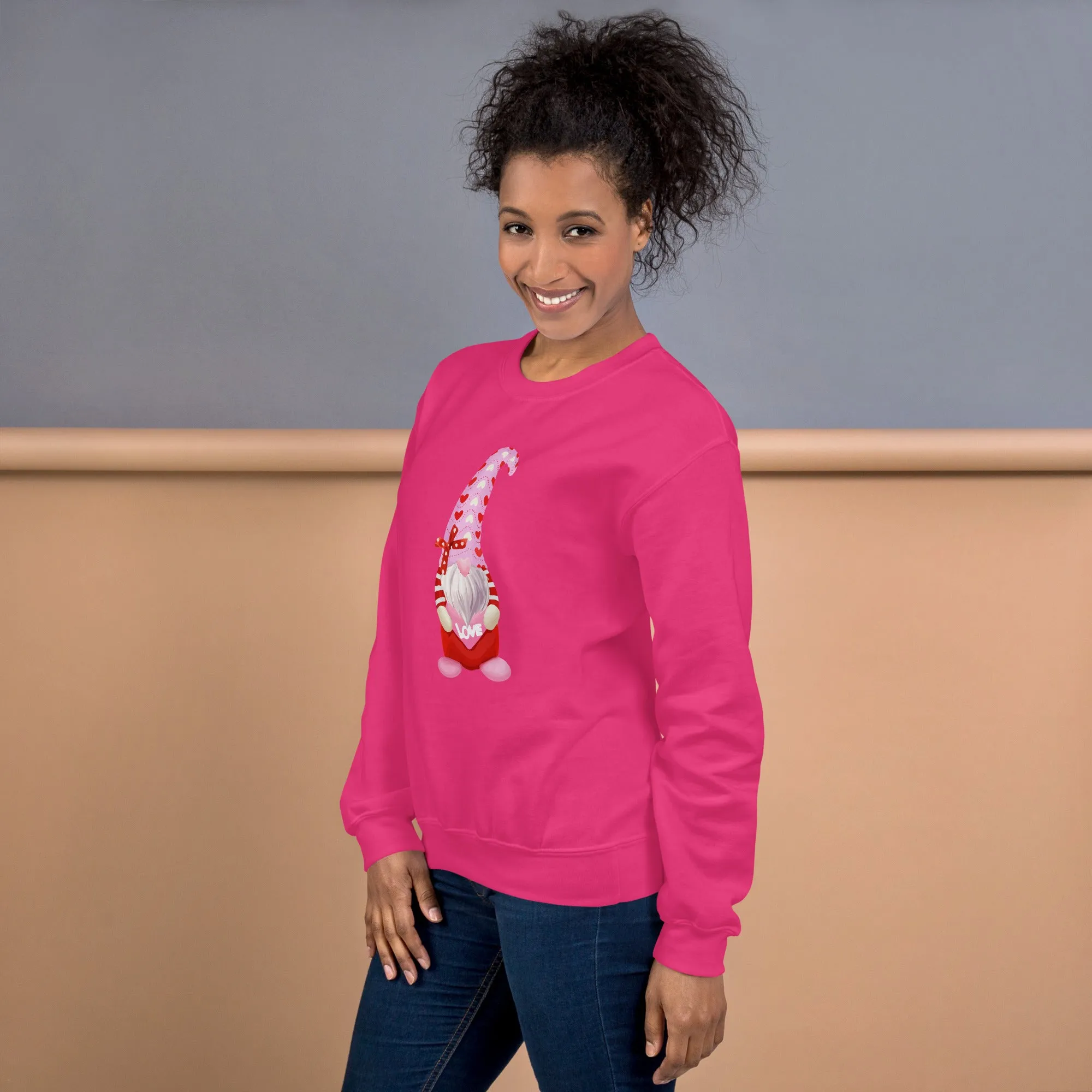 Valentine Gnome Crewneck Sweatshirt