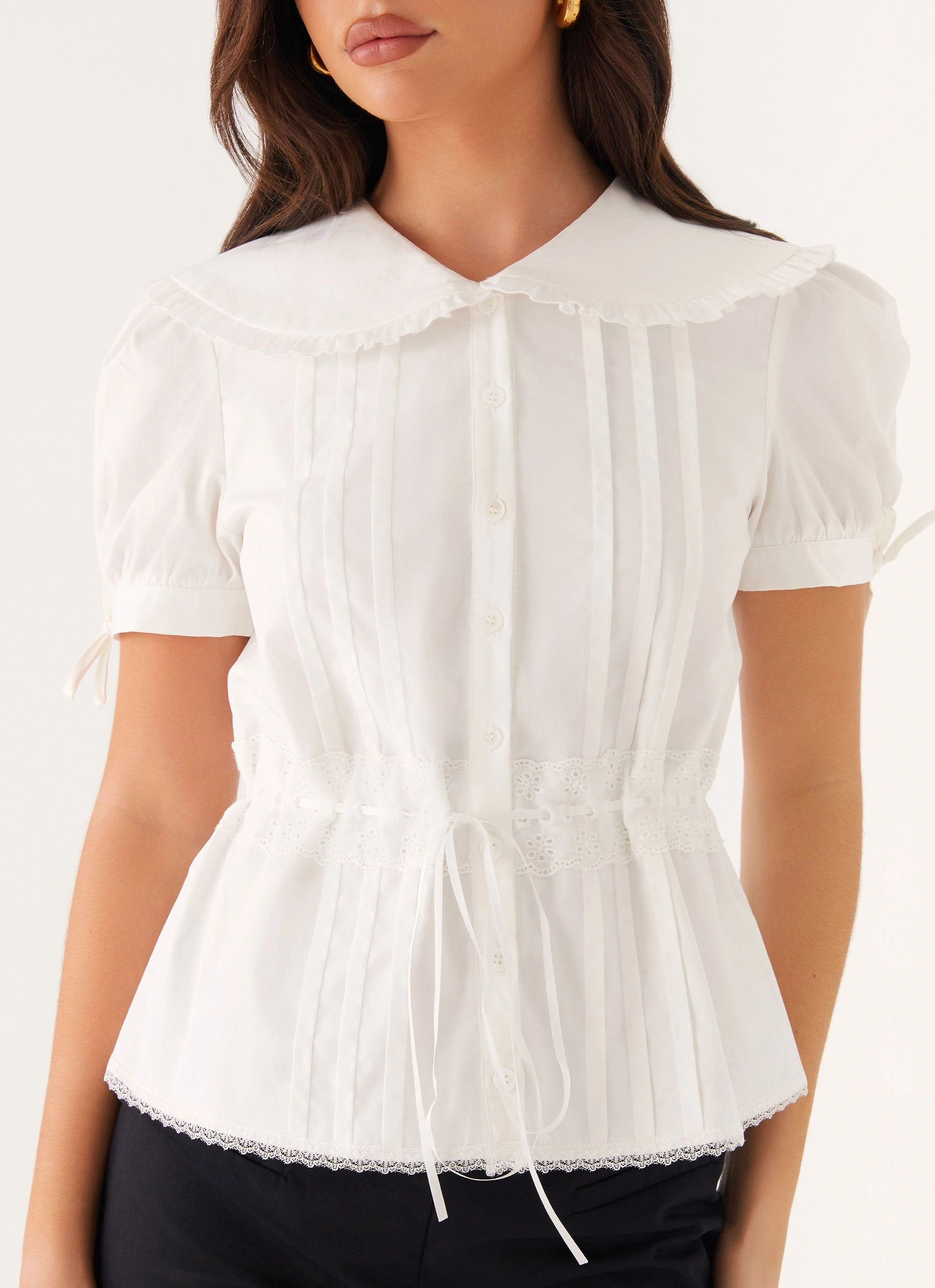 Machine Washable Fabric Valerie Blouse - White