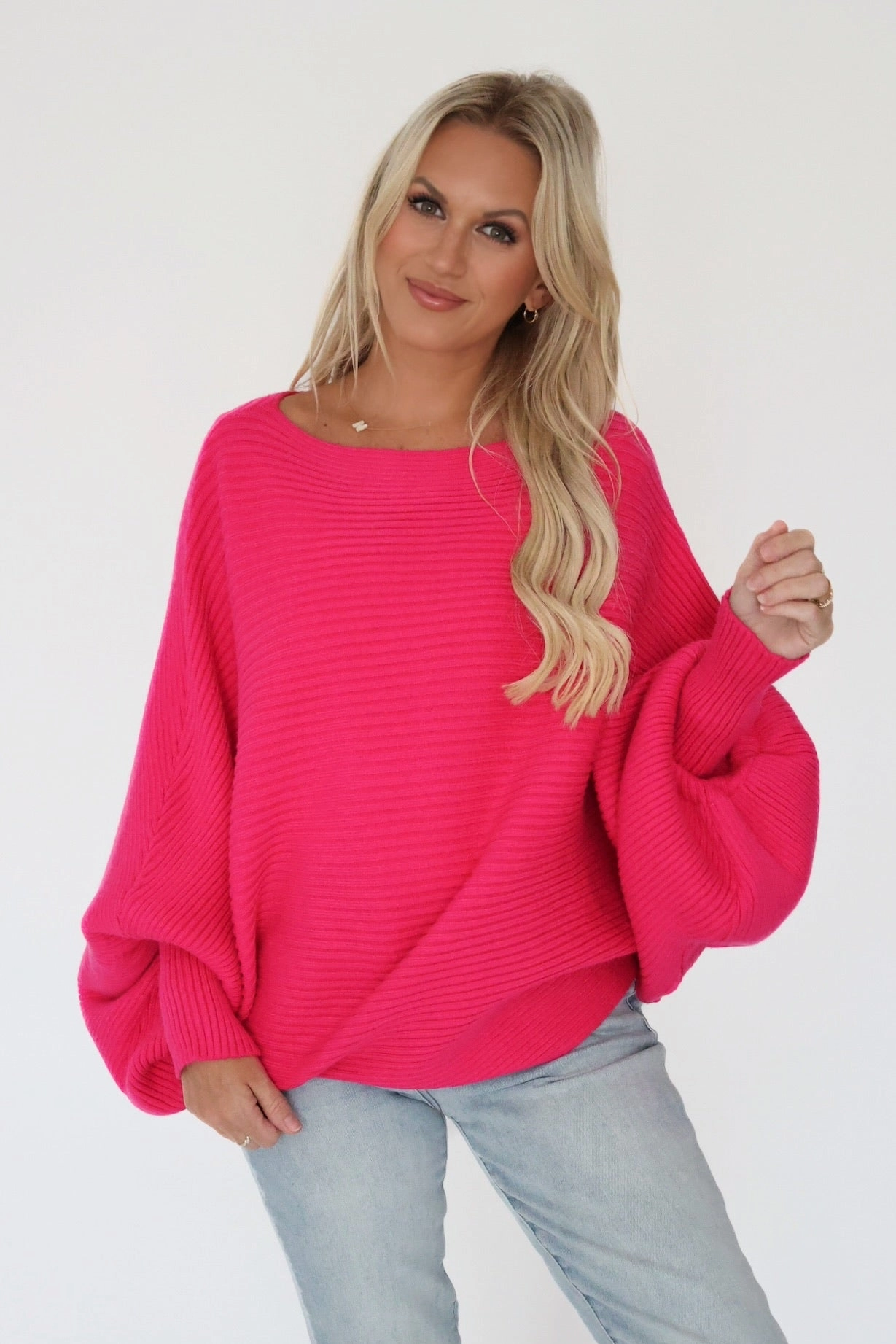 Valerie Ribbed Sweater Organic Cotton Fiber Non Restrictive Collar