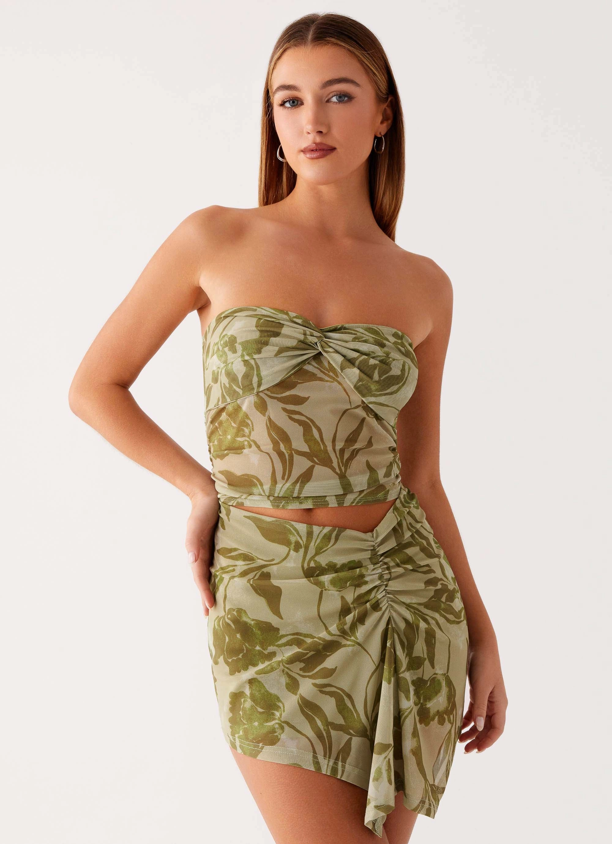 Office Wear Layered Look Varona Mini Dress - Jade Fern