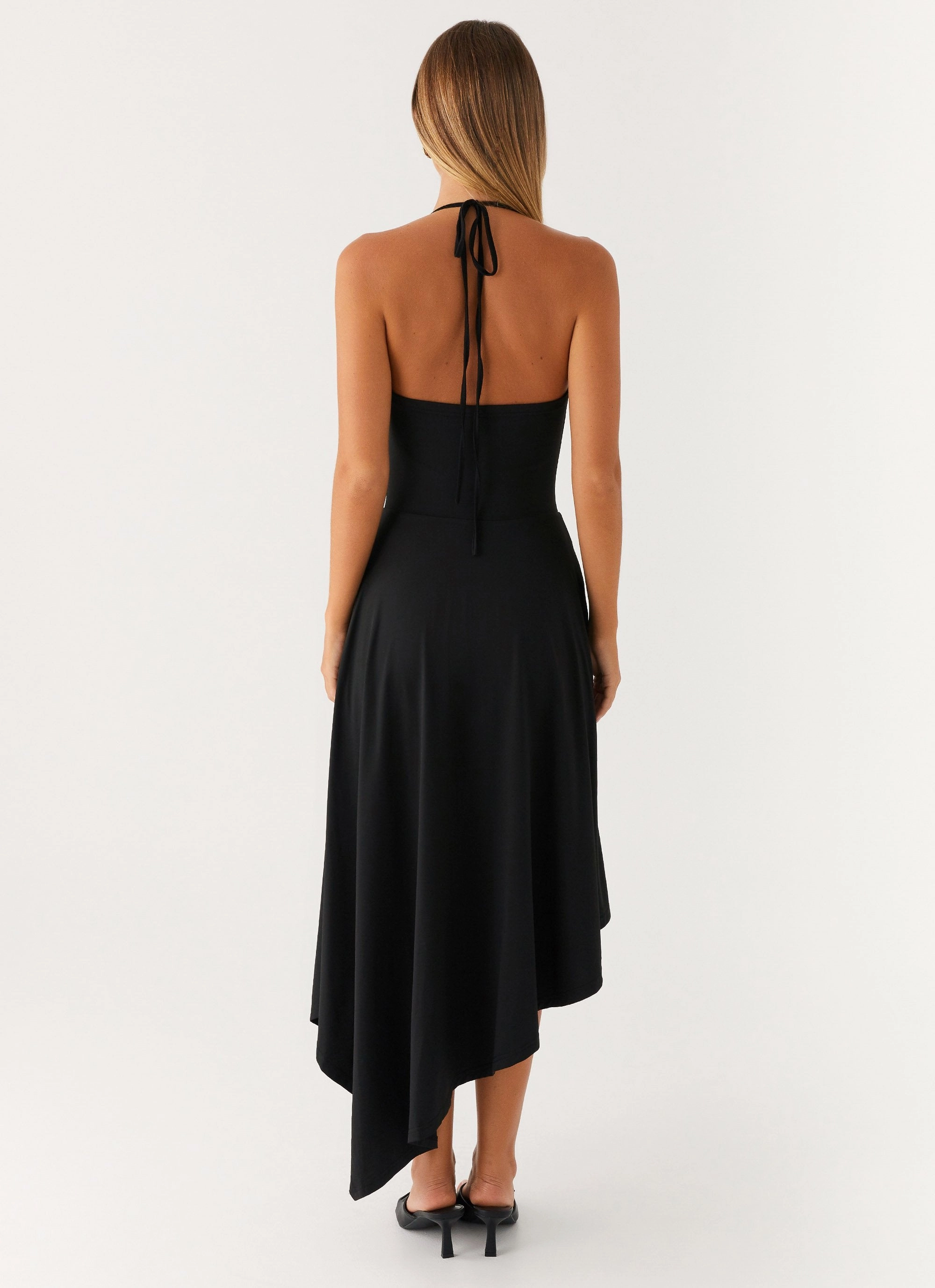 Go To Wear Picture Perfect Vena Beaded Midi Dress - Black