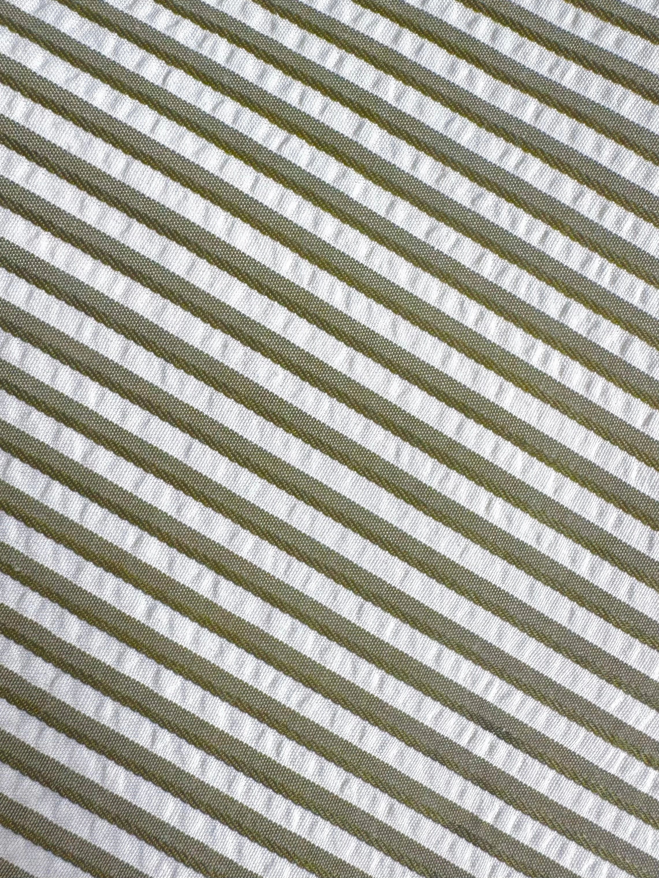 MASON'S DAUGHTER | Olivia Short, Olive & Ivory Seersucker Contoured Side Panels MoistureWicking