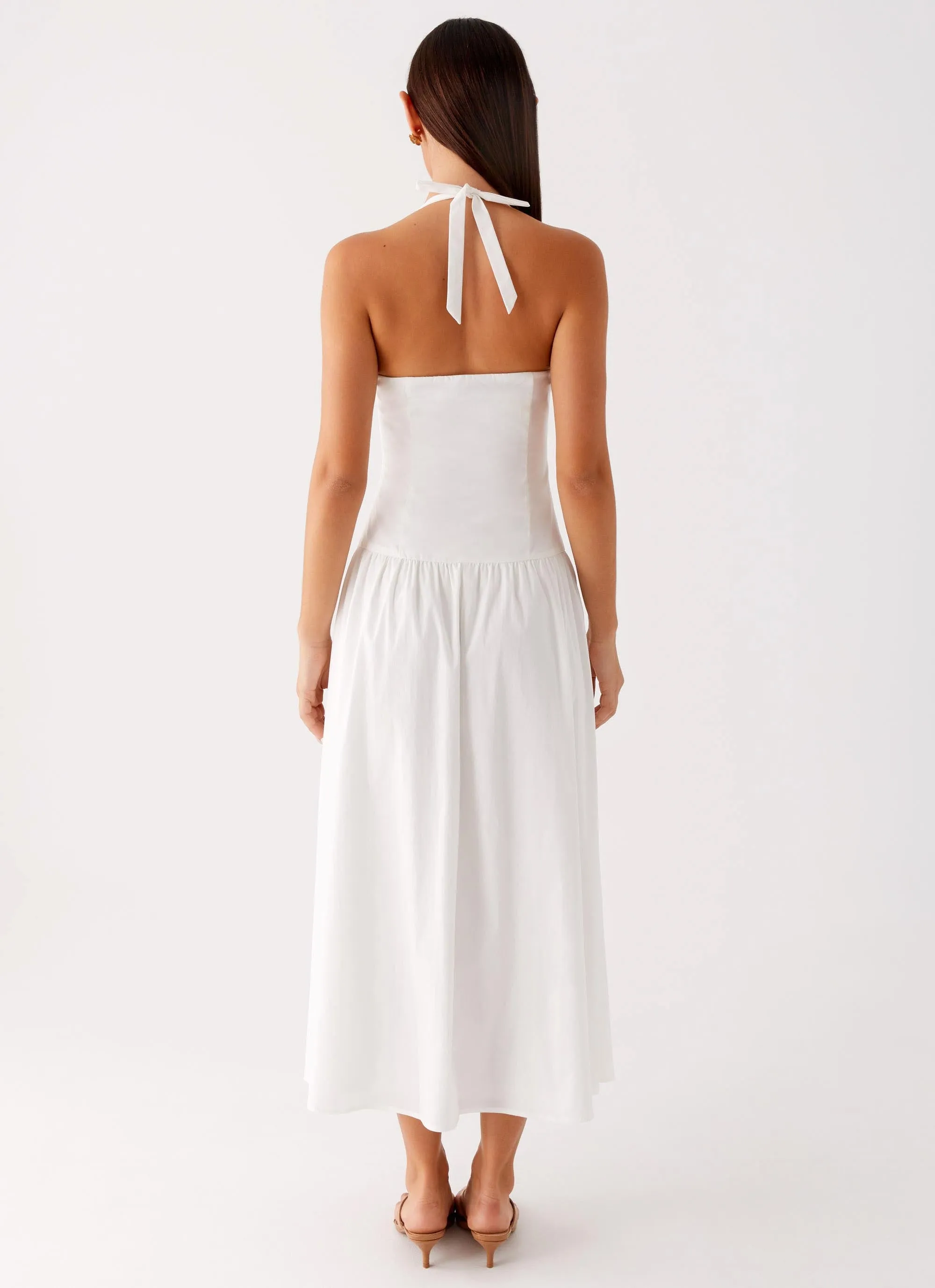 Budget Friendly Sustainable Choice Vento Midi Dress - White