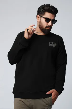 Venturous Graphic Black Sweatshirt (Plus Size) - W22 - MSW072P