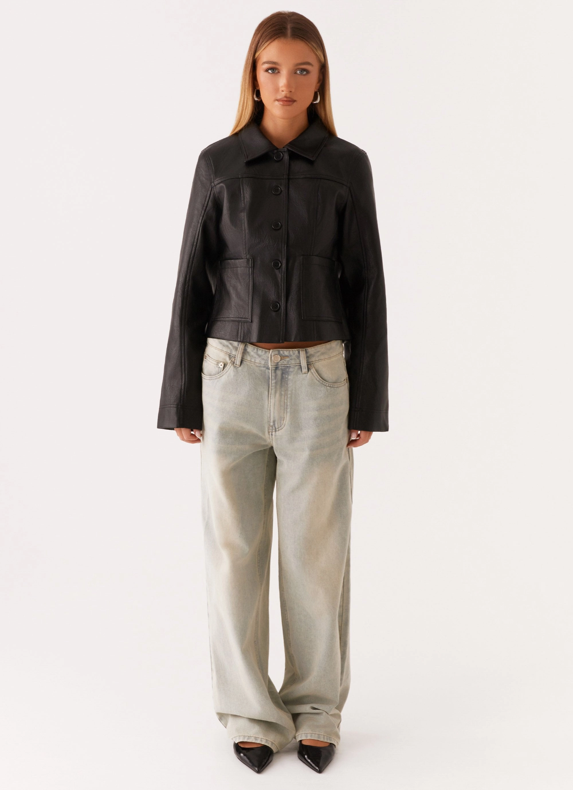 Travel Street Style Verona Faux Leather Jacket - Black