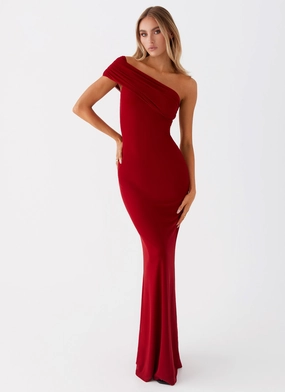 Reine Maxi Dress - Red Fit for All Seasons