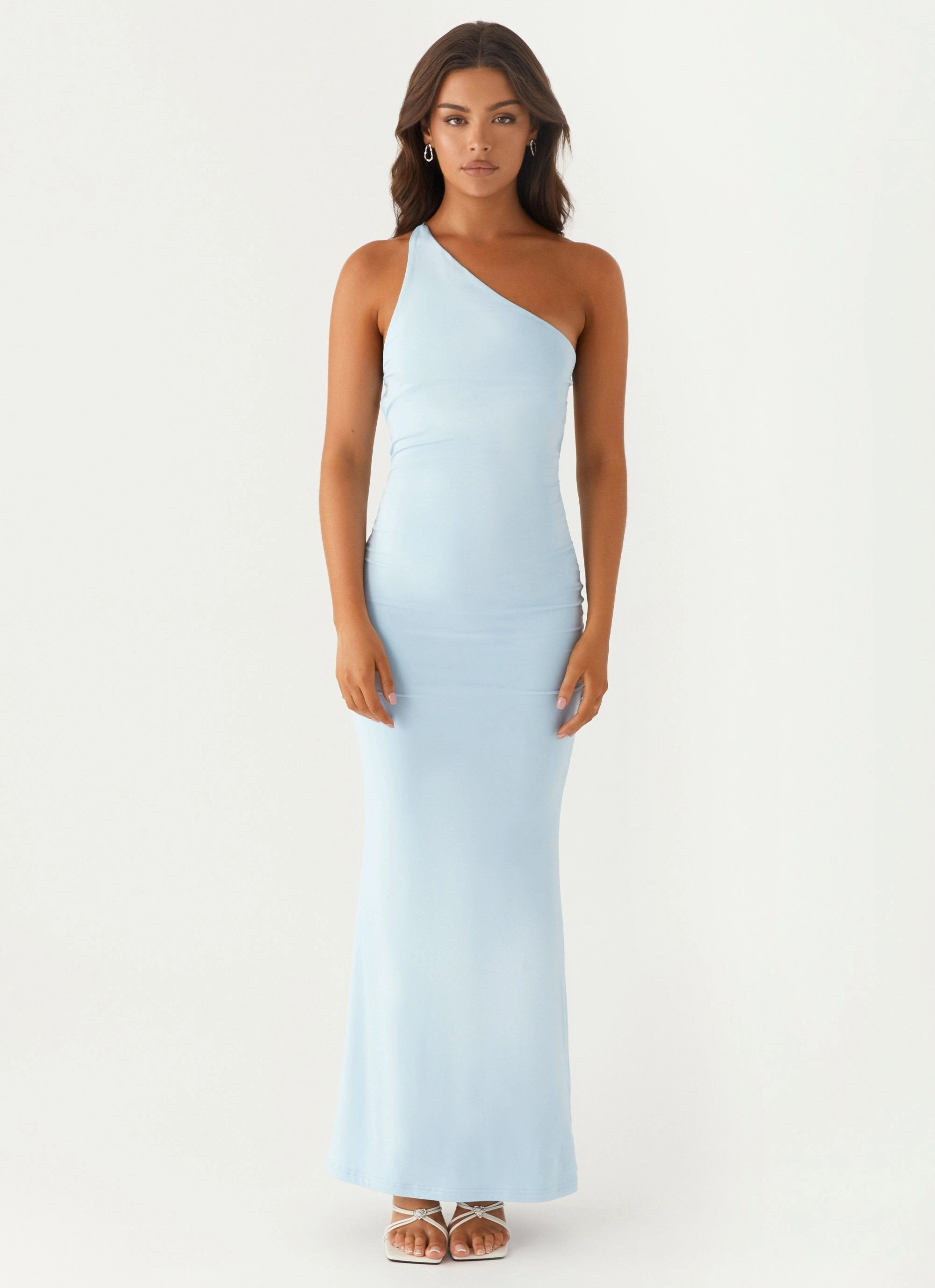 Claudia One Shoulder Maxi Dress - Blue Stylish Pick budget-friendly