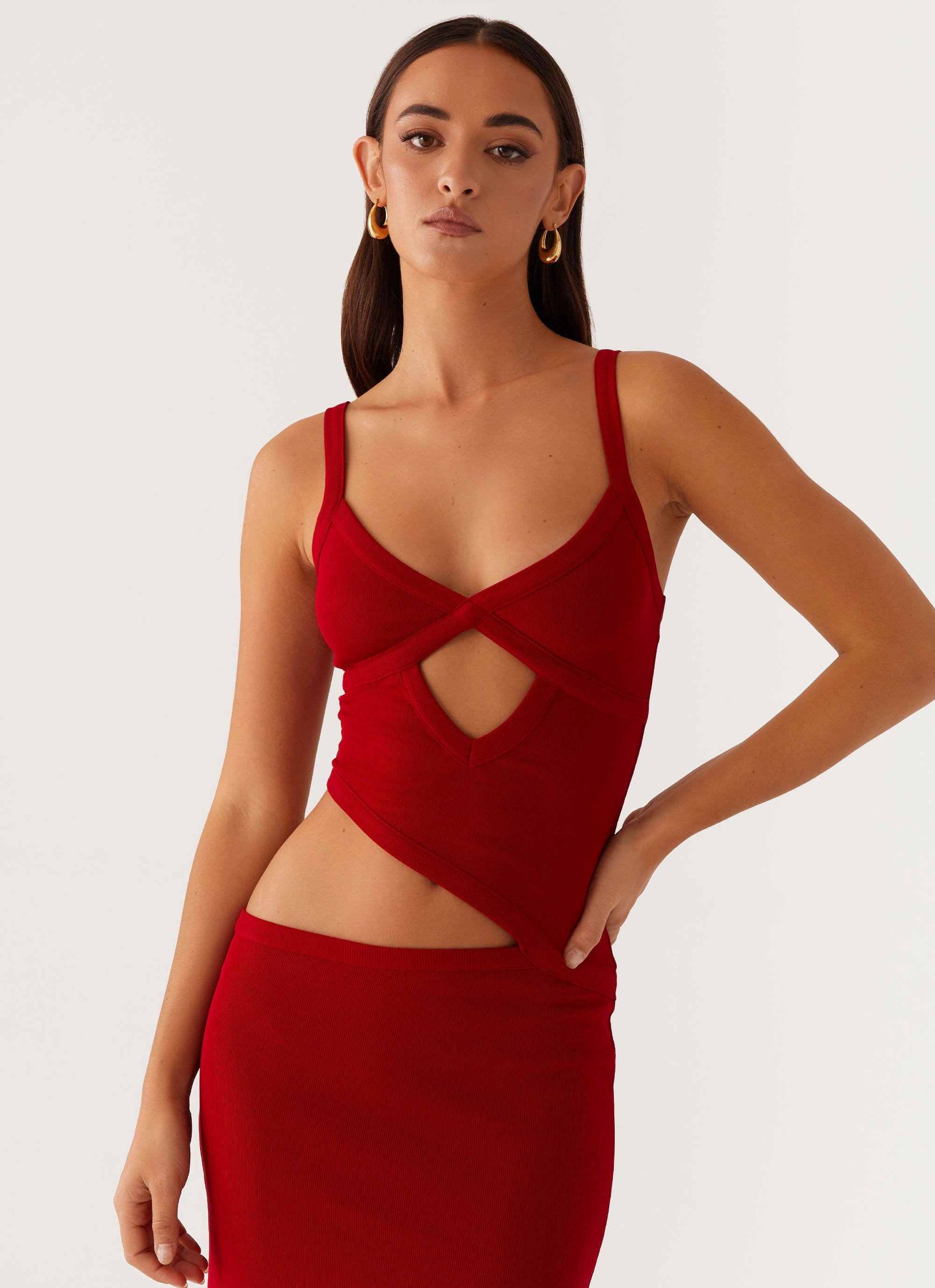 Jocelyn Maxi Dress - Red Cozy Wearable