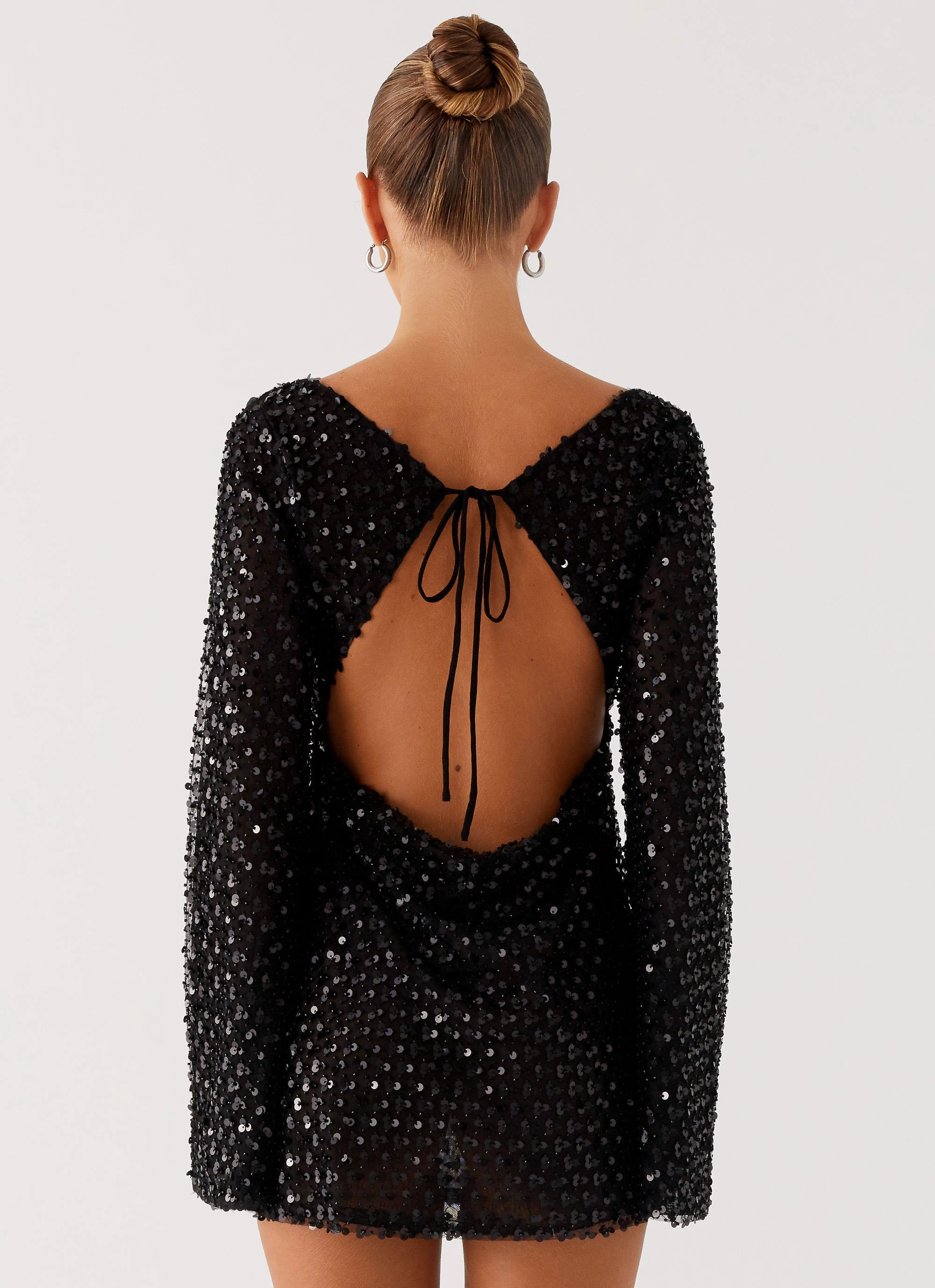 Delicate Tone Edessa Sequin Mini Dress - Black