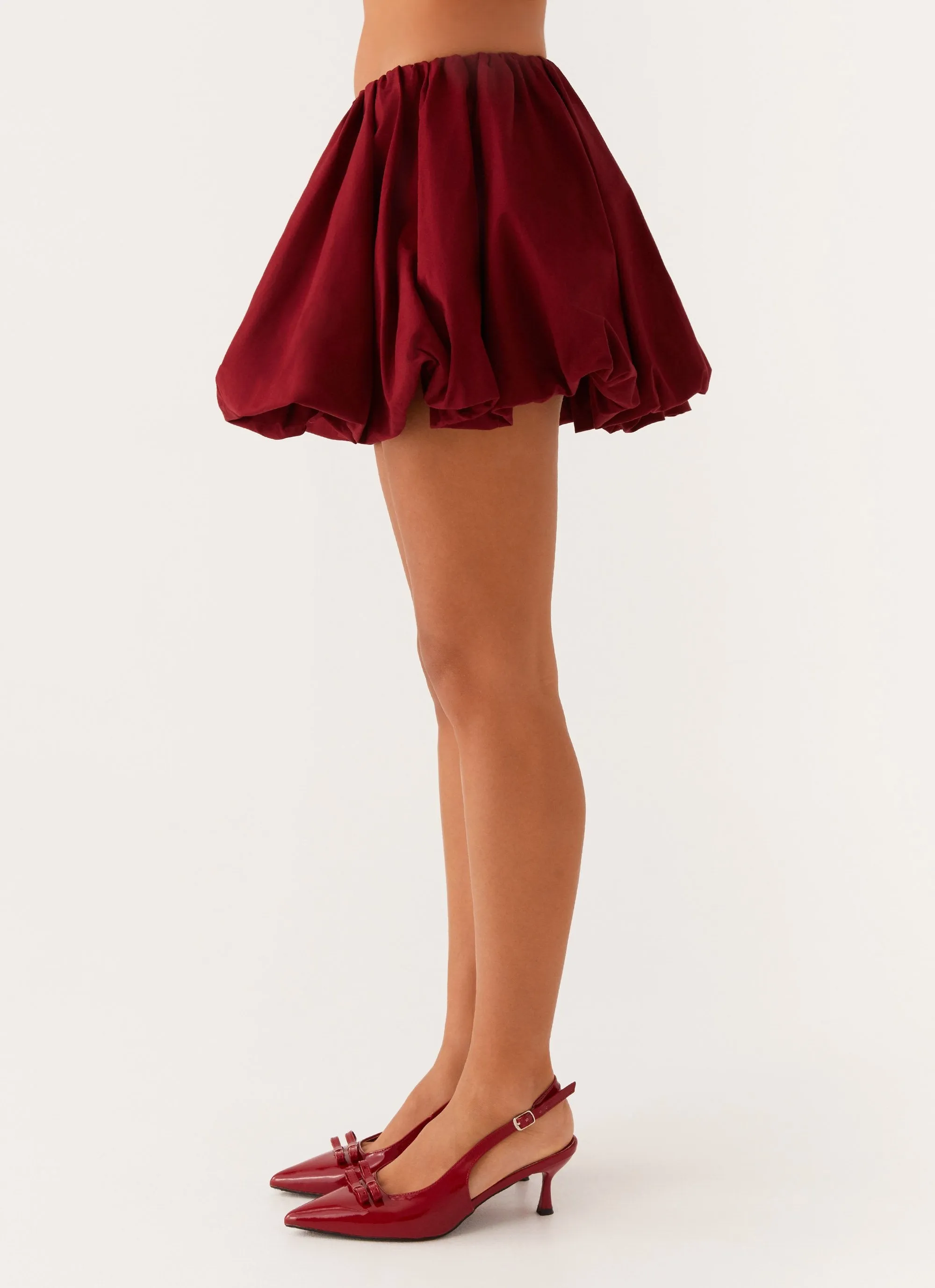 Fashion Fusion Vesper Bubble Mini Skirt - Mulberry