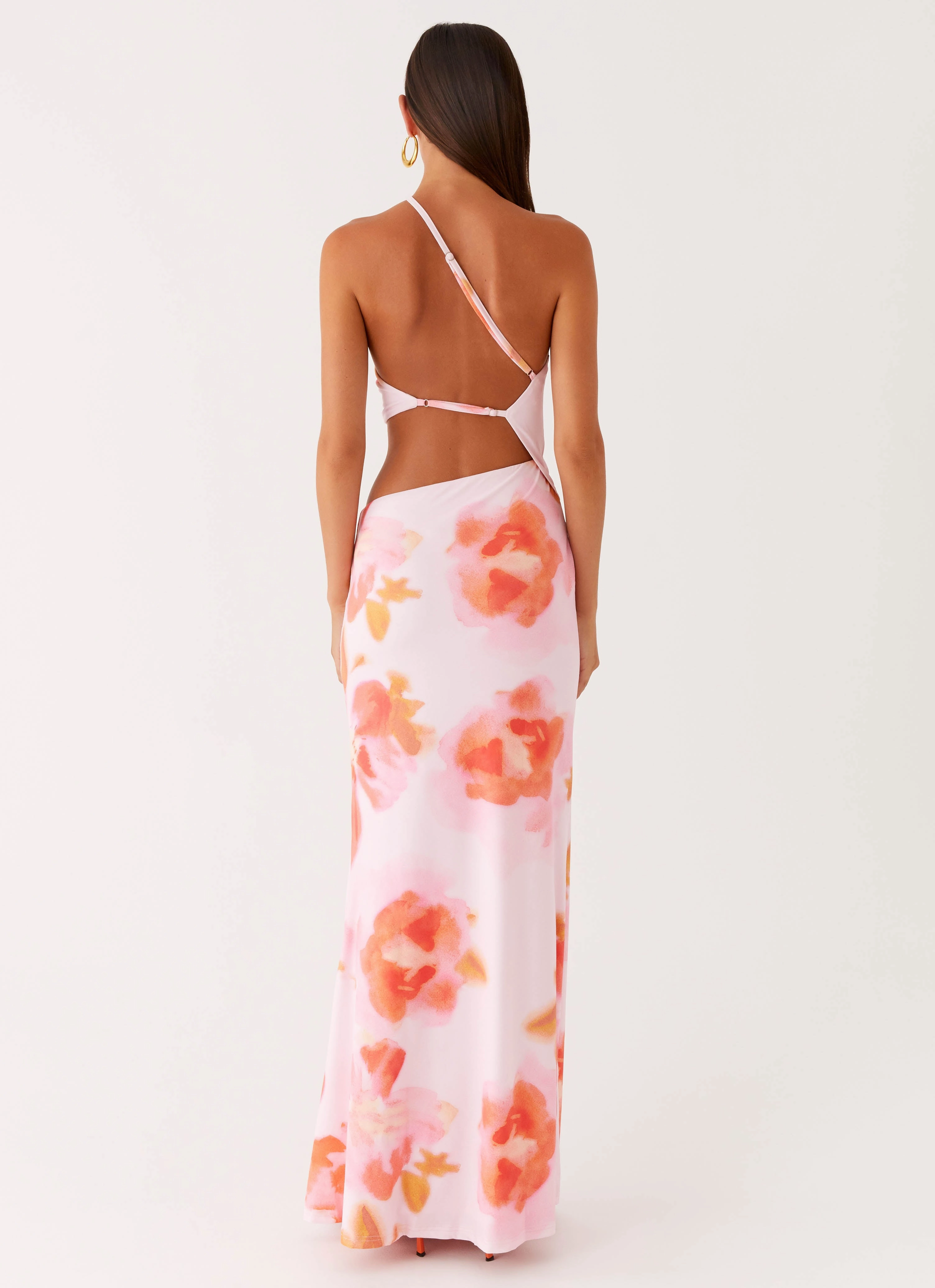 Riano Cut Out Maxi Dress - Blushing Blossom Trendy Fit