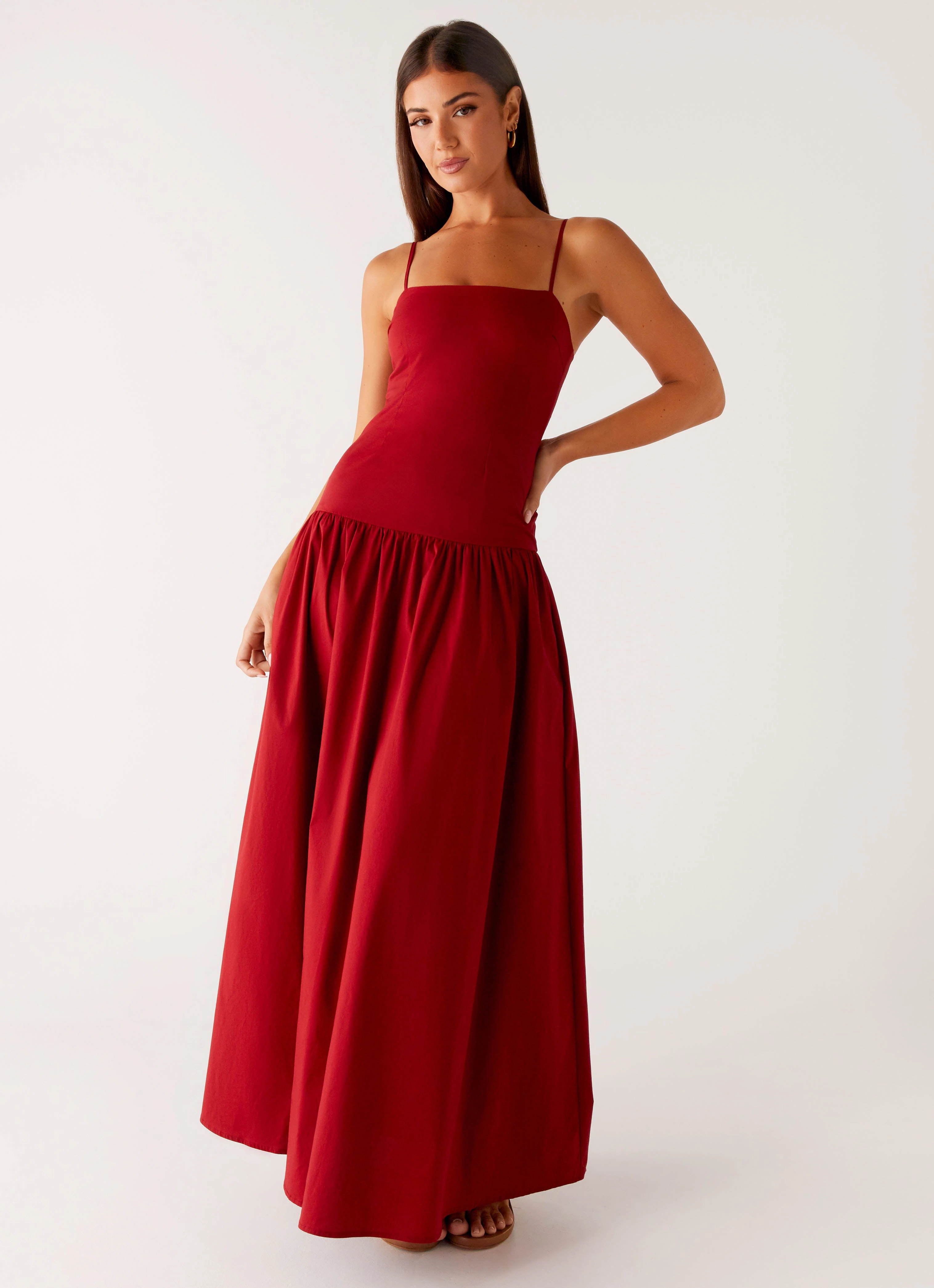 Lightweight Fit Vince Cami Maxi Dress - Deep Red