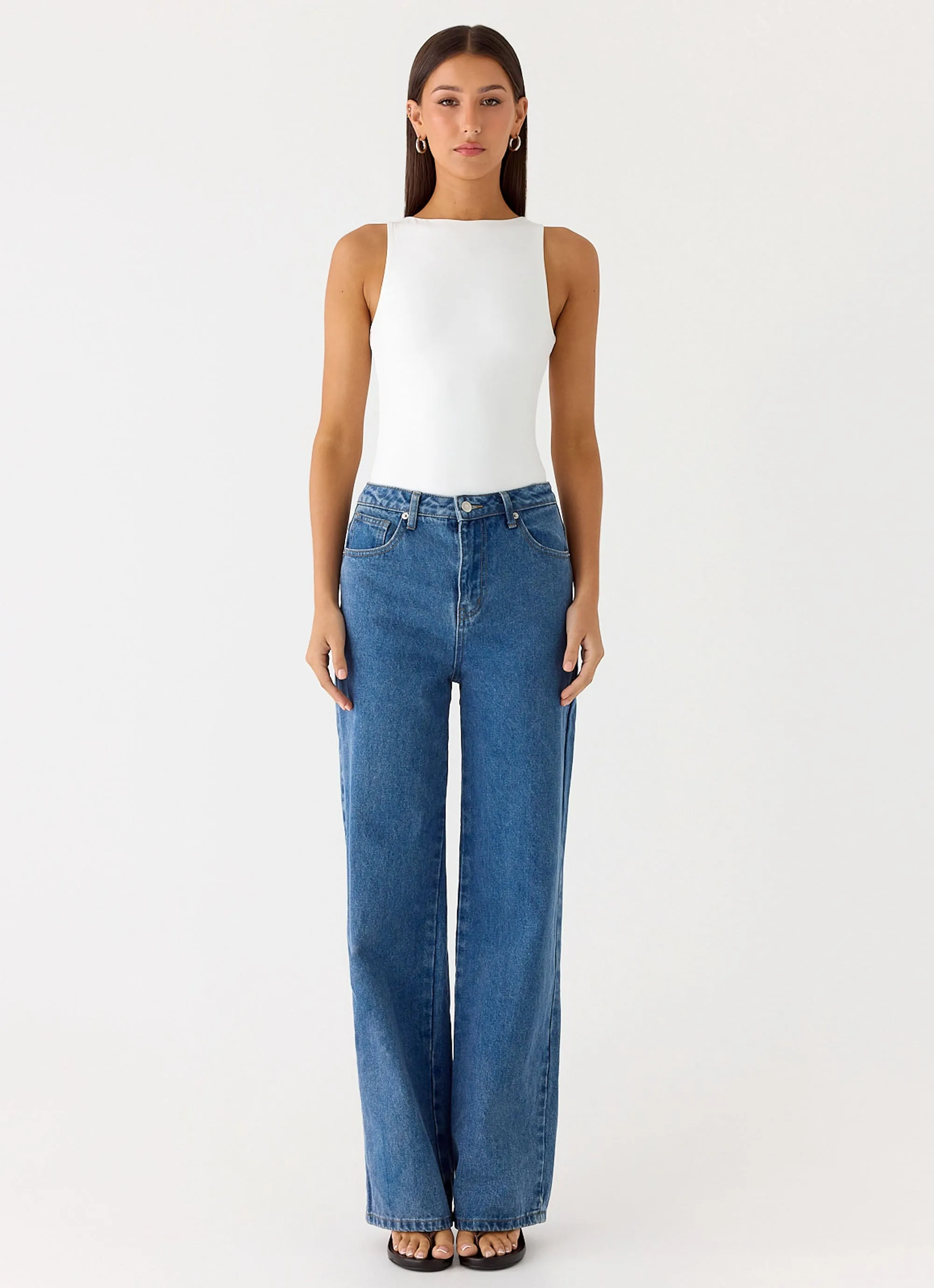 Vincenza Bodysuit - White Convertible Sleeve Adaptation