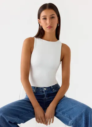 Vincenza Bodysuit - White Modular Pocket Layout Relaxed Fit Shirt Vincenza Bodysuit - White