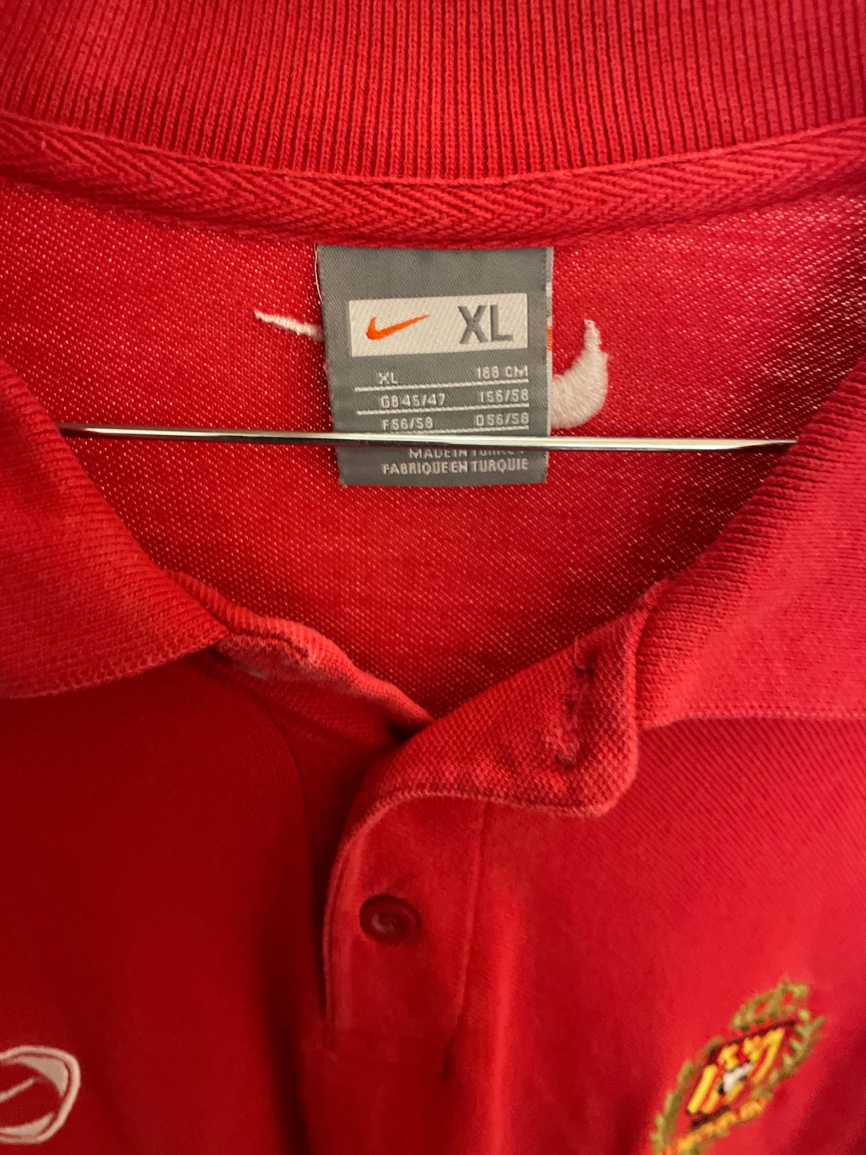 Vintage red nike regular fit xlarge polo shirts
