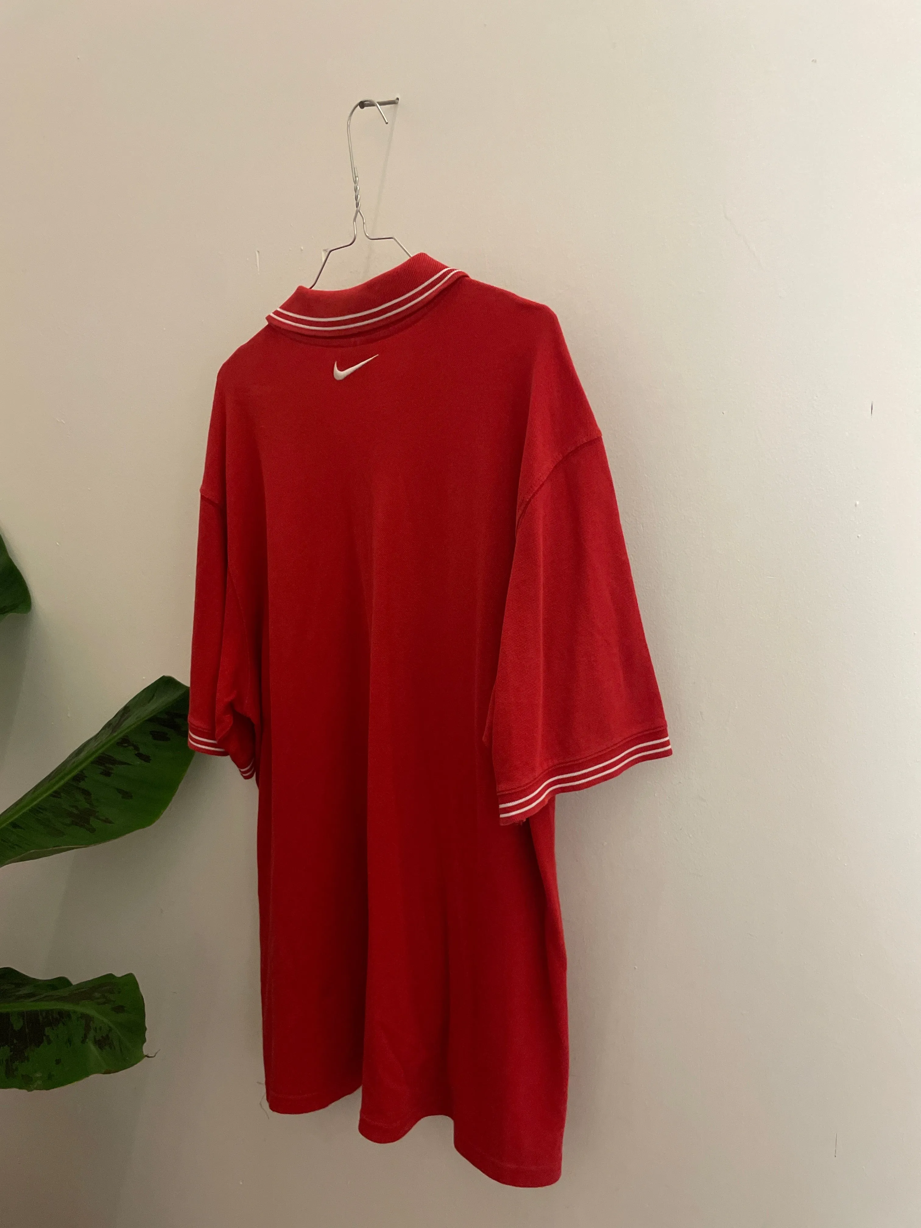 Vintage red nike regular fit xlarge polo shirts