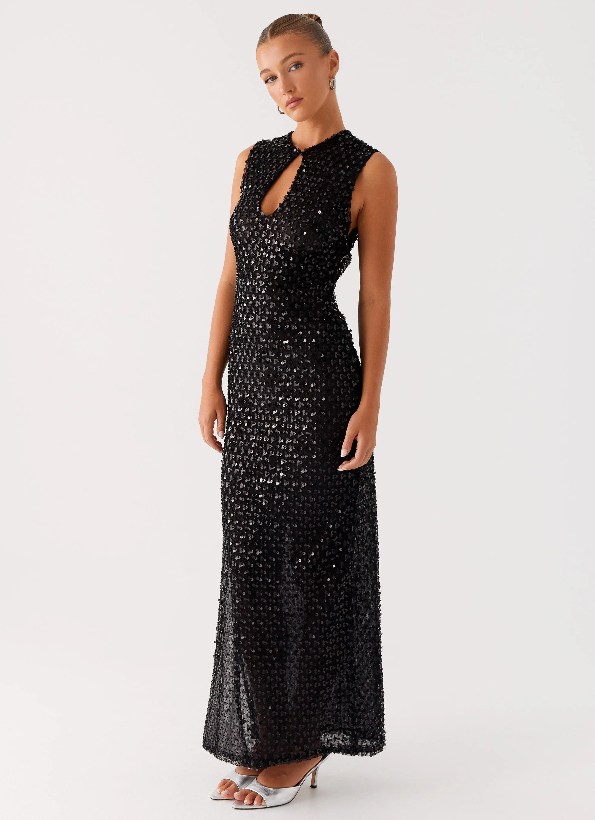 Timeless Comfort Wear Kore Sequin Maxi Dress - Black