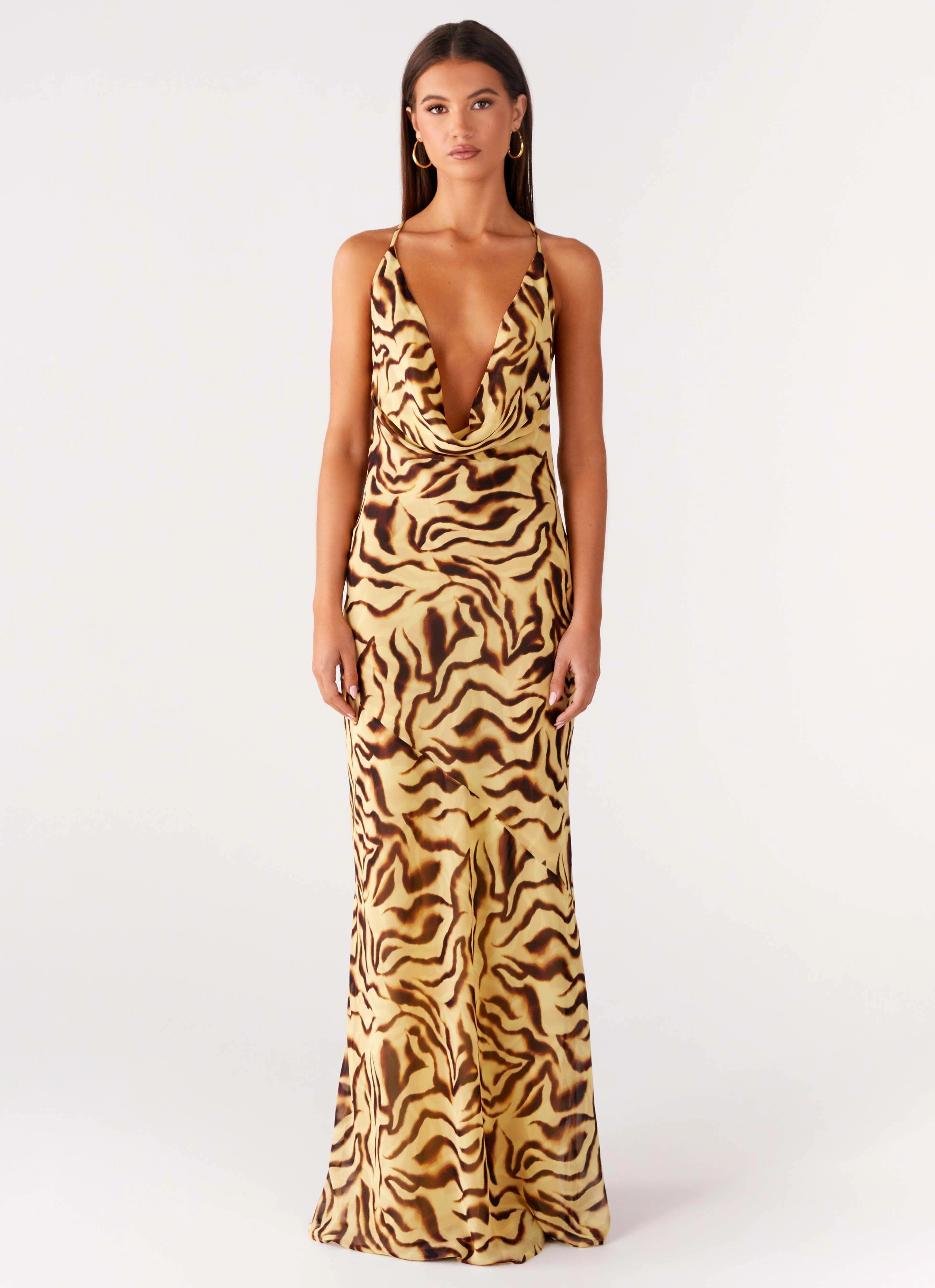 Viva Lune Maxi Dress - Laguna Print Work Fit